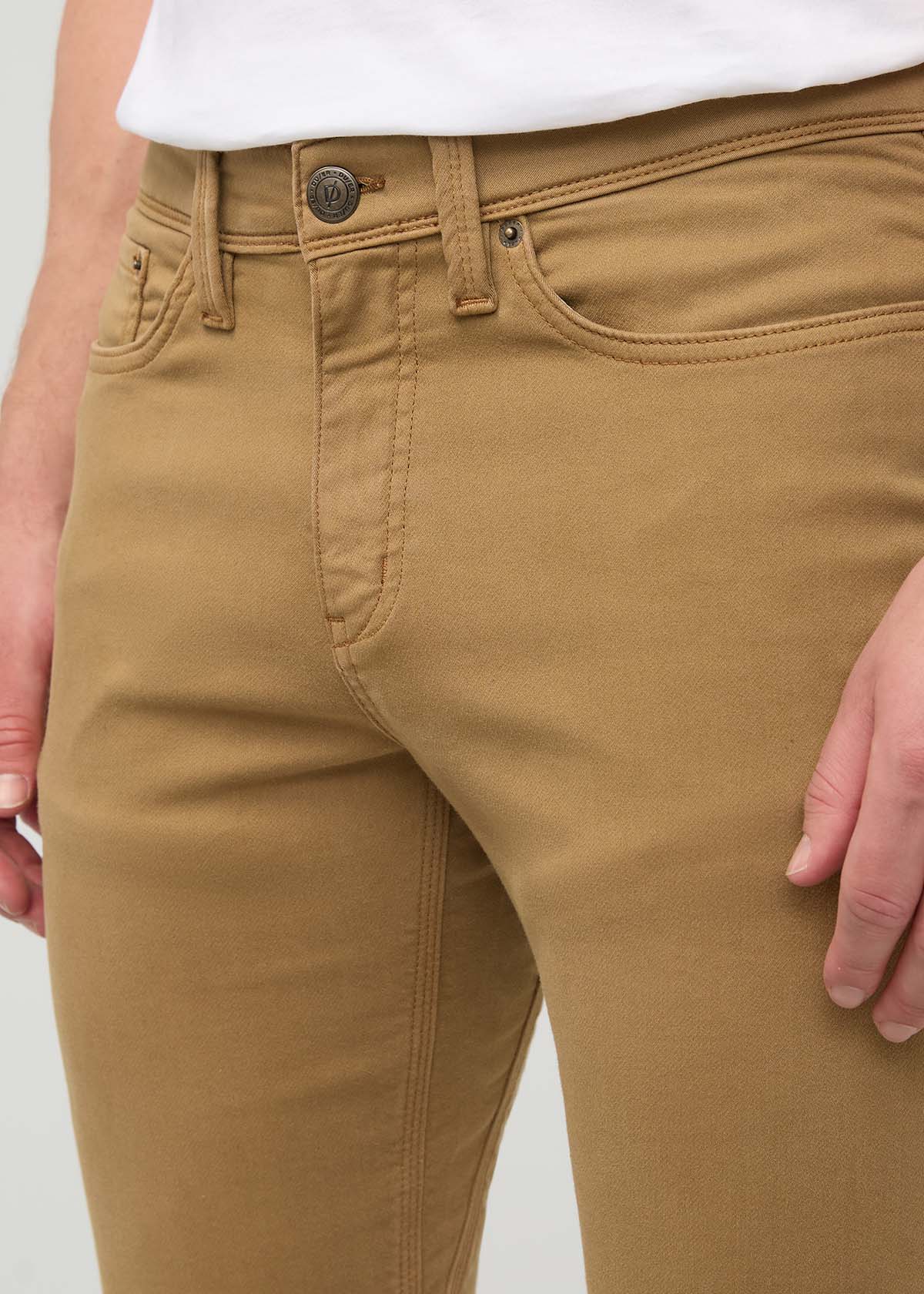 Men's Camel Slim Straight Fit Dress Sweatpant Waist