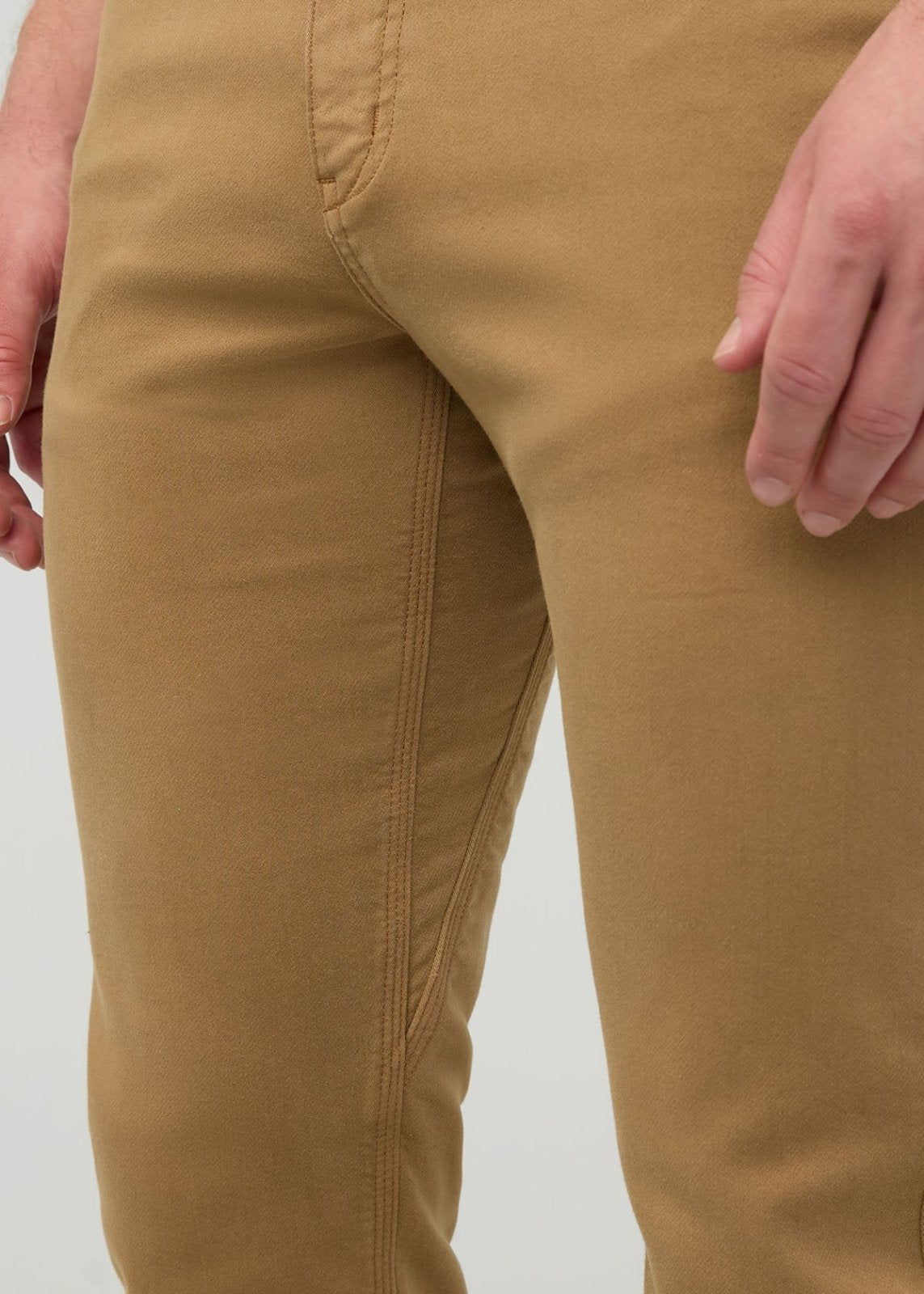 Men's Camel Slim Straight Fit Dress Sweatpant Gusset