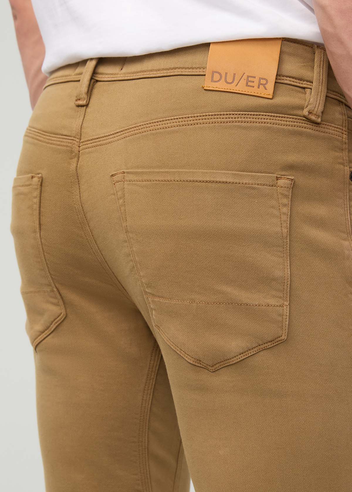 Men's Camel Slim Straight Fit Dress Sweatpant Back Pocket