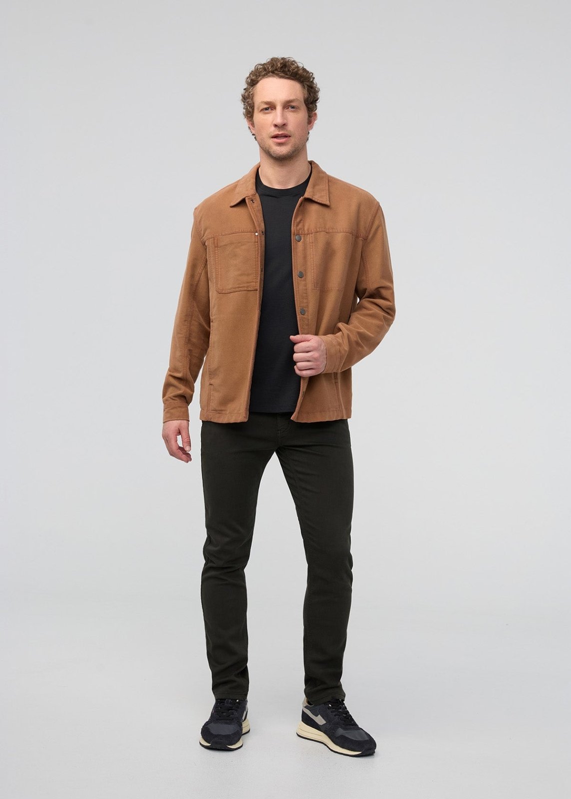 mens dark green slim fit dress sweatpant full body