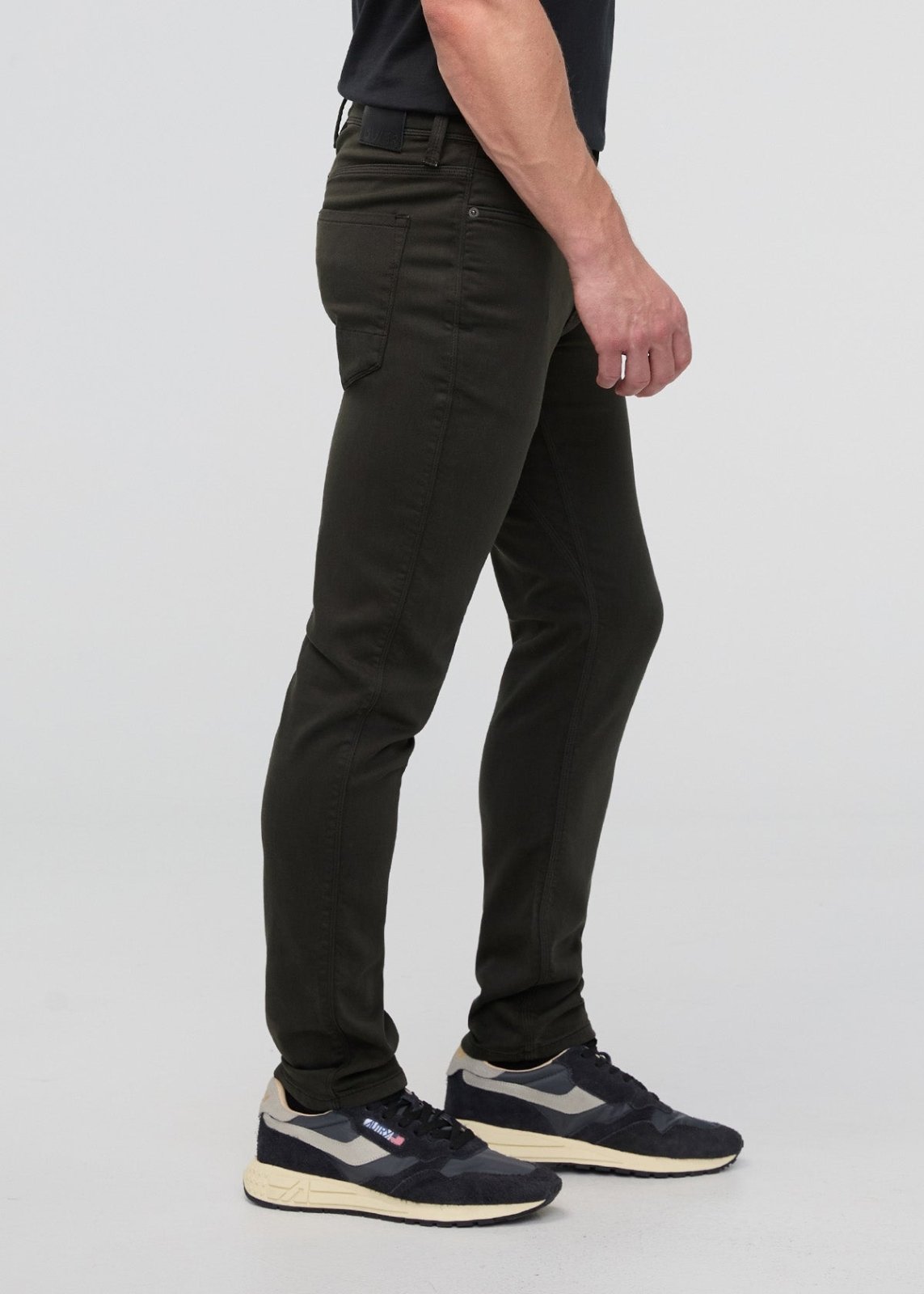 mens dark green slim fit dress sweatpant side