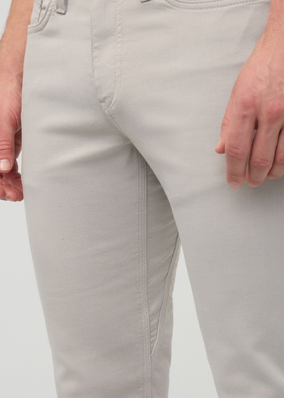 Men's Mist Slim Straight Fit Dress Sweatpant front gusset detail