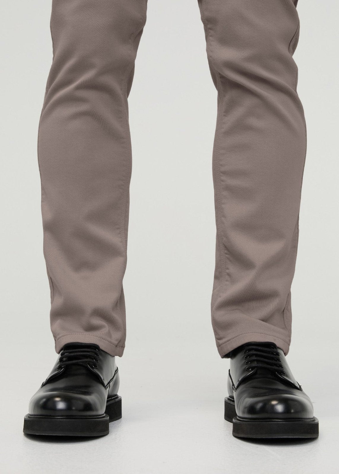 Men's Black Slim Straight Fit Dress Sweatpant front ankle detail