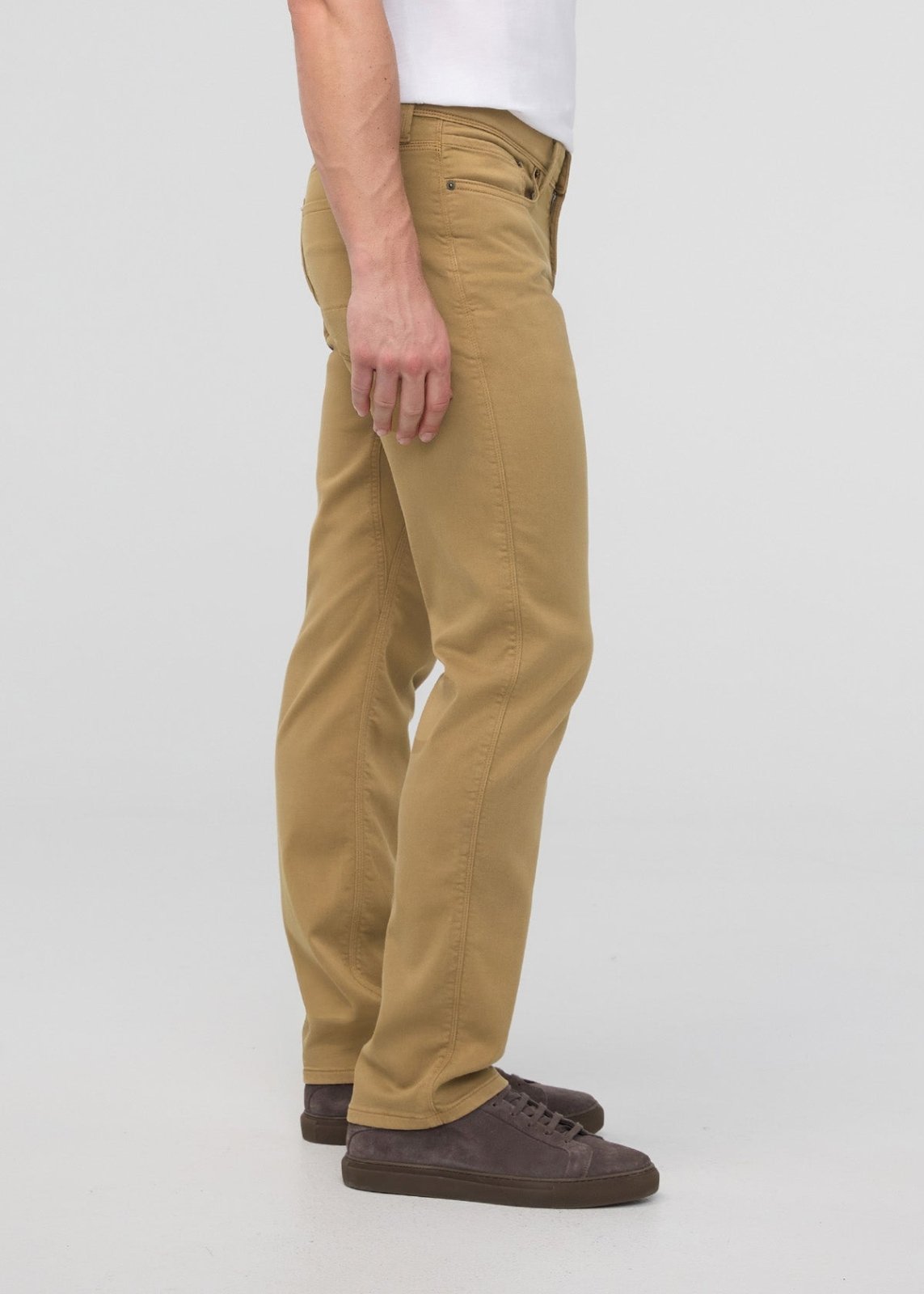 mens camel straight fit dress sweatpant side