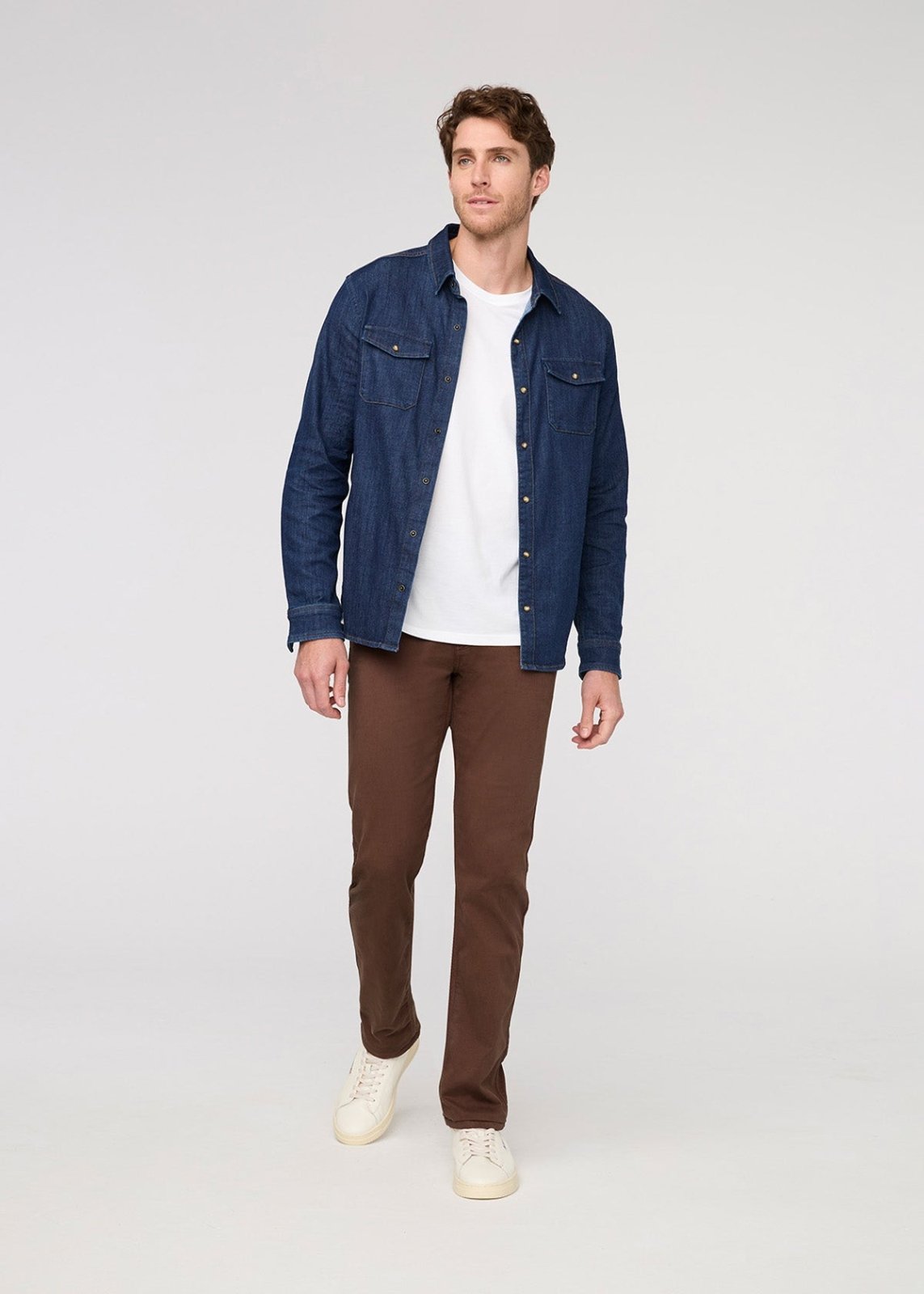 Men's Deep Taupe Straight Fit Dress Sweatpant Full Body