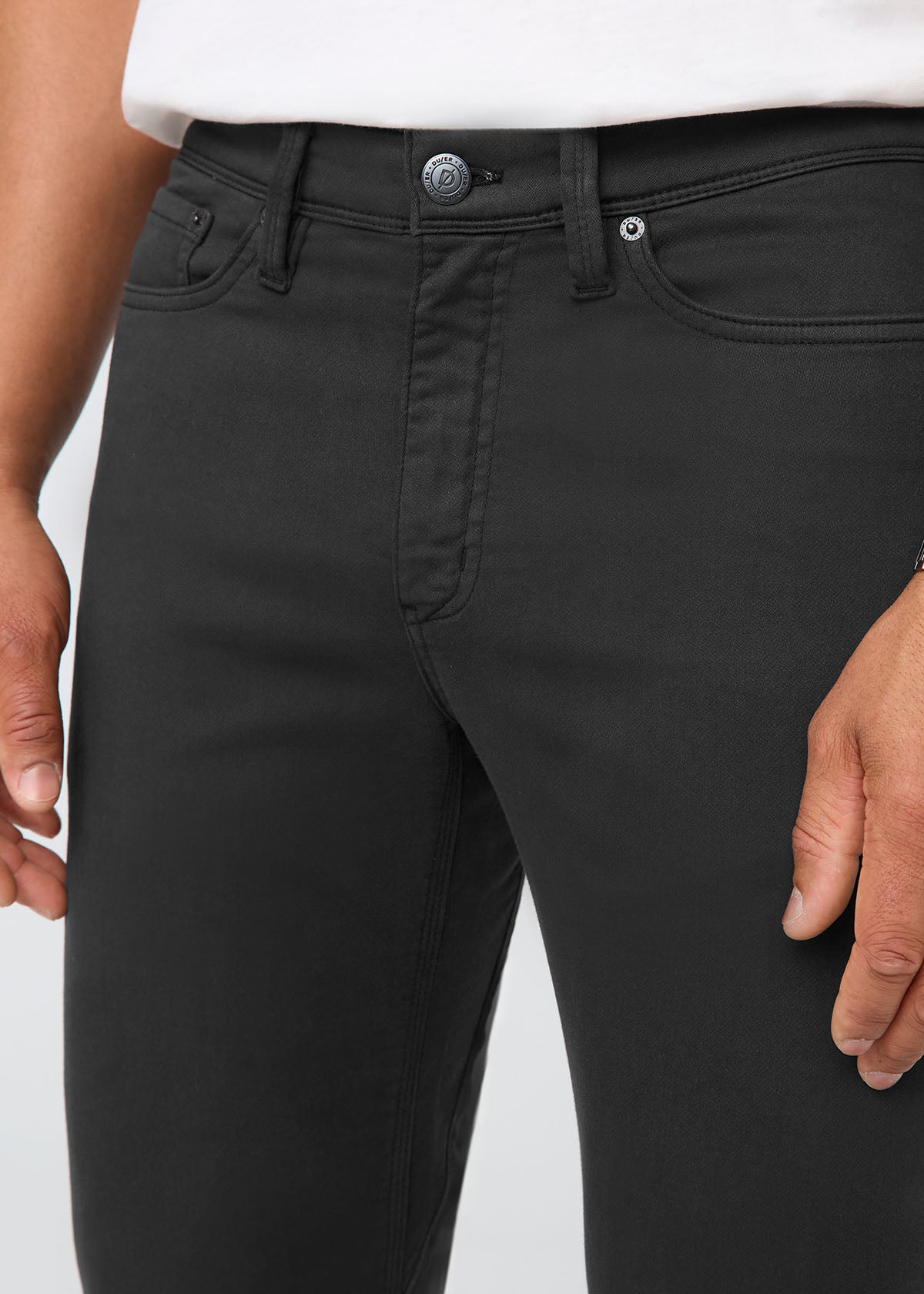 Men's Slate Straight Fit Dress Sweatpant front waistband detail