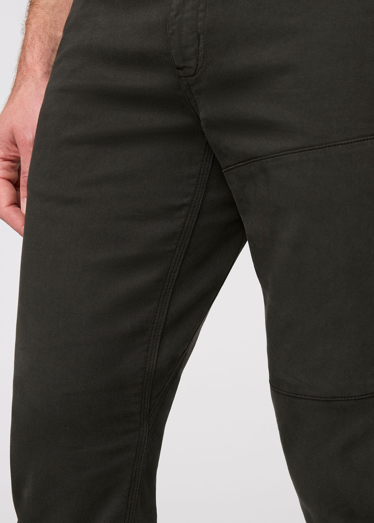Men's dark green Athletic Jogger gusset detail