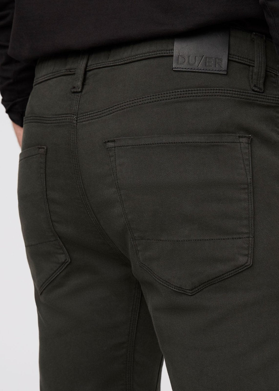 Men's dark green Athletic Jogger back pocket detail