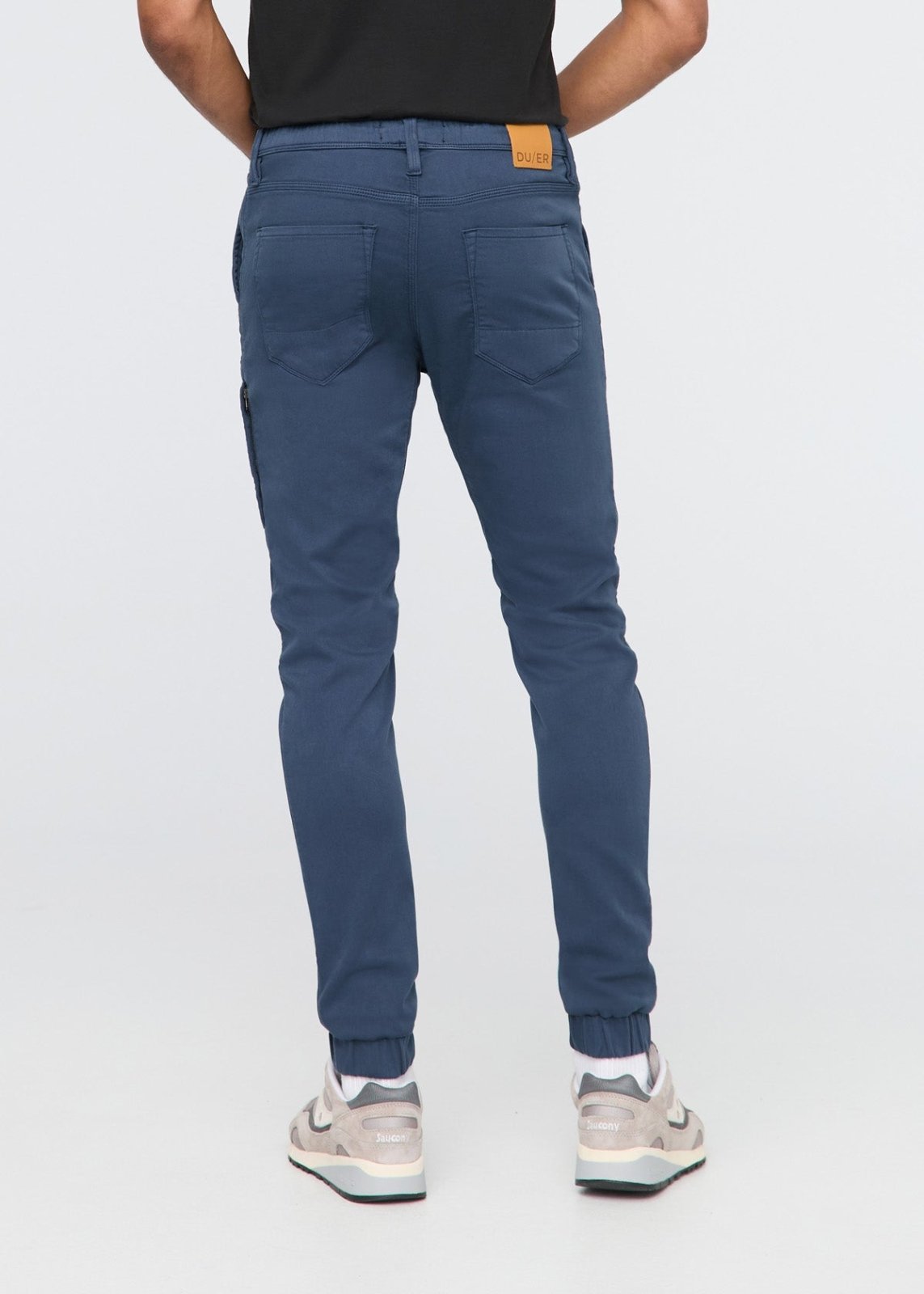 mens blue athletic jogger side