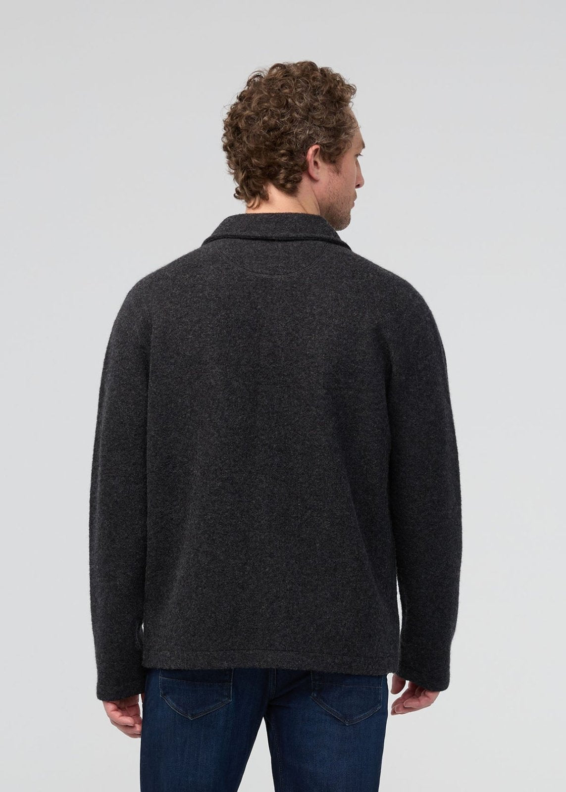 Men's Heather Charcoal ThermaSoft Merino Field Shirt Back
