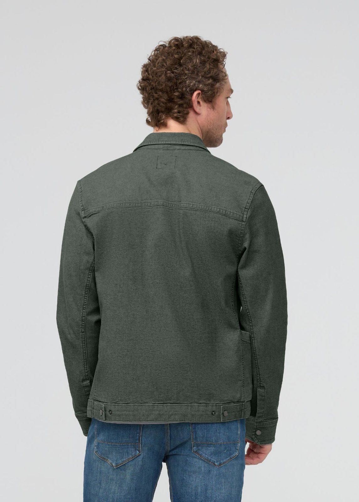 Men's Black Spruce Stretch Canvas Utility Jacket back