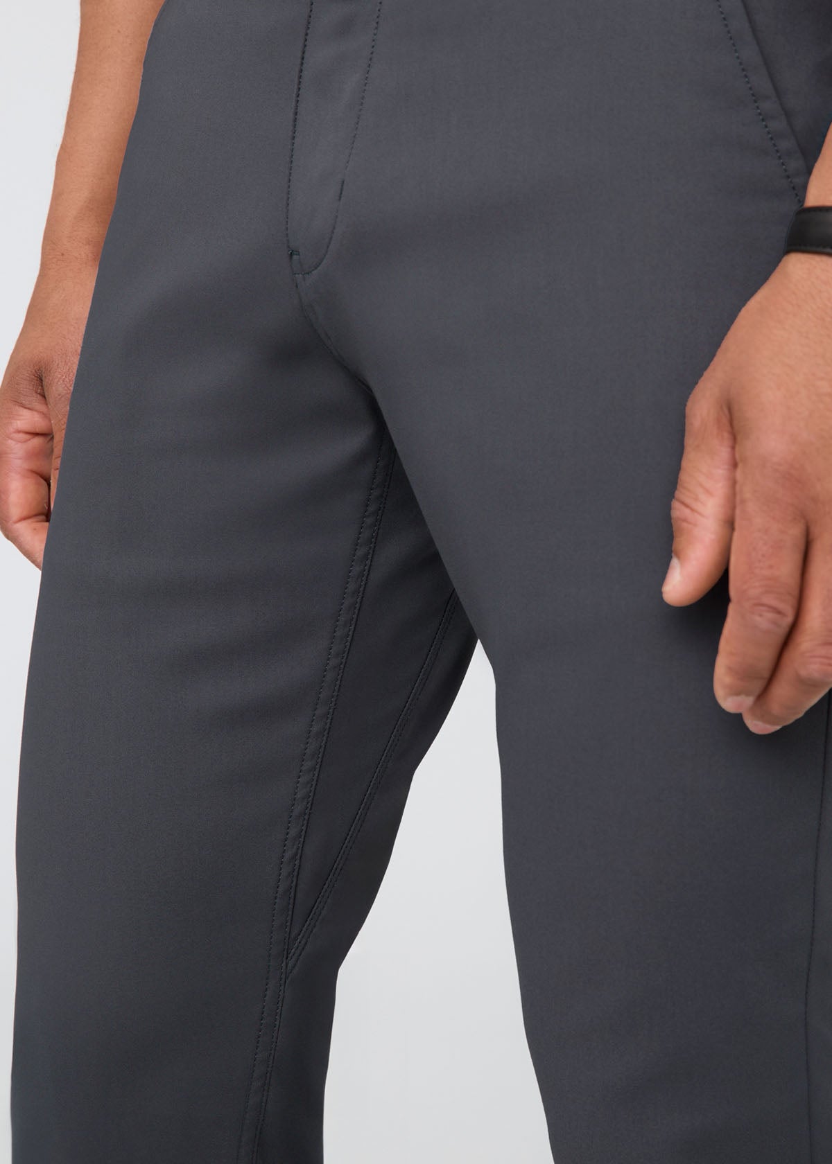 mens charcoal relaxed fit stretch trouser gusset