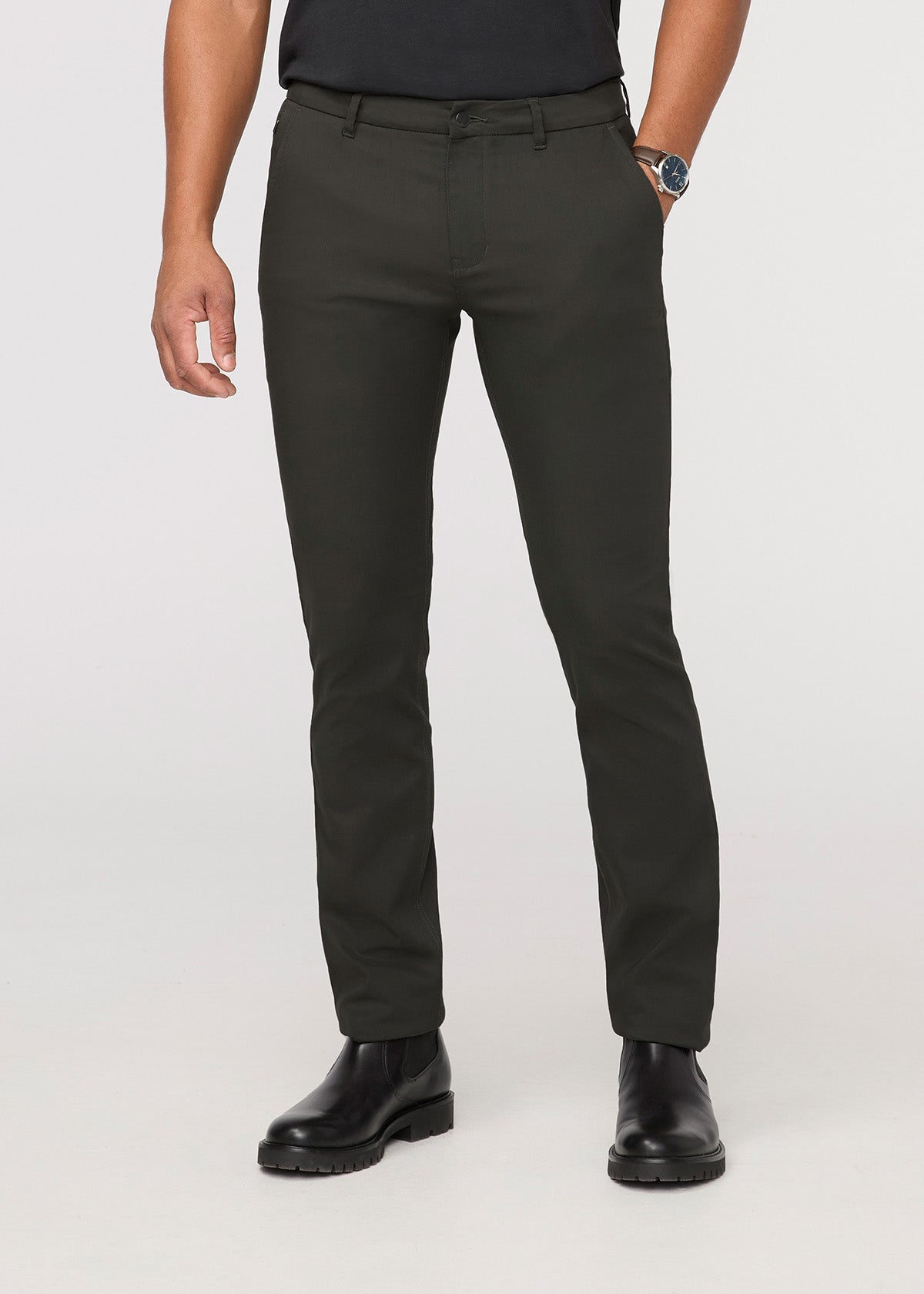 Men's Charcoal Relaxed Fit Stretch Trouser Men's Charcoal Relaxed Fit Stretch Trouser