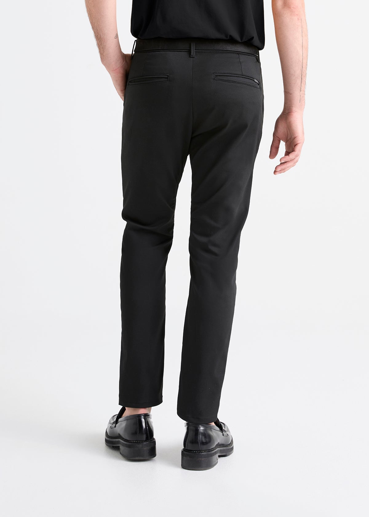 Men's Black Slim Fit Stretch Dress Pant - Main Image