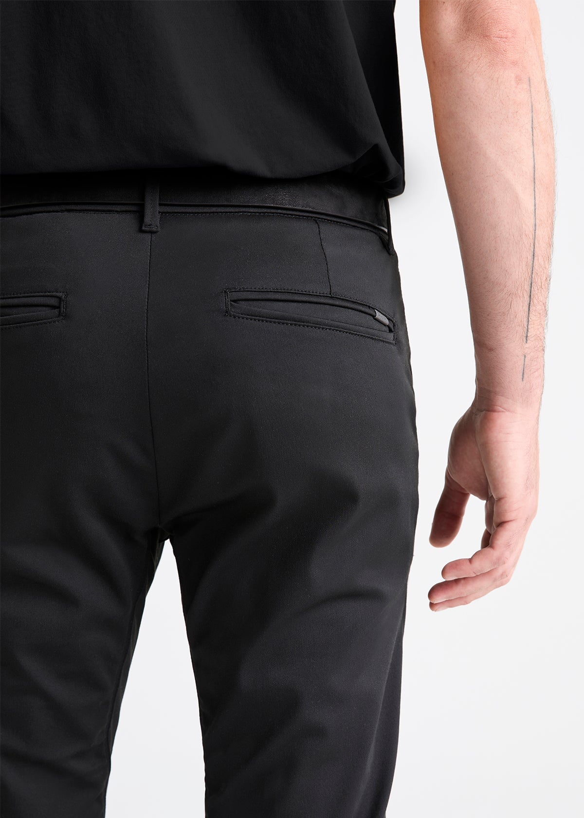 ASOS DESIGN v-front soft flare jeans in clean black