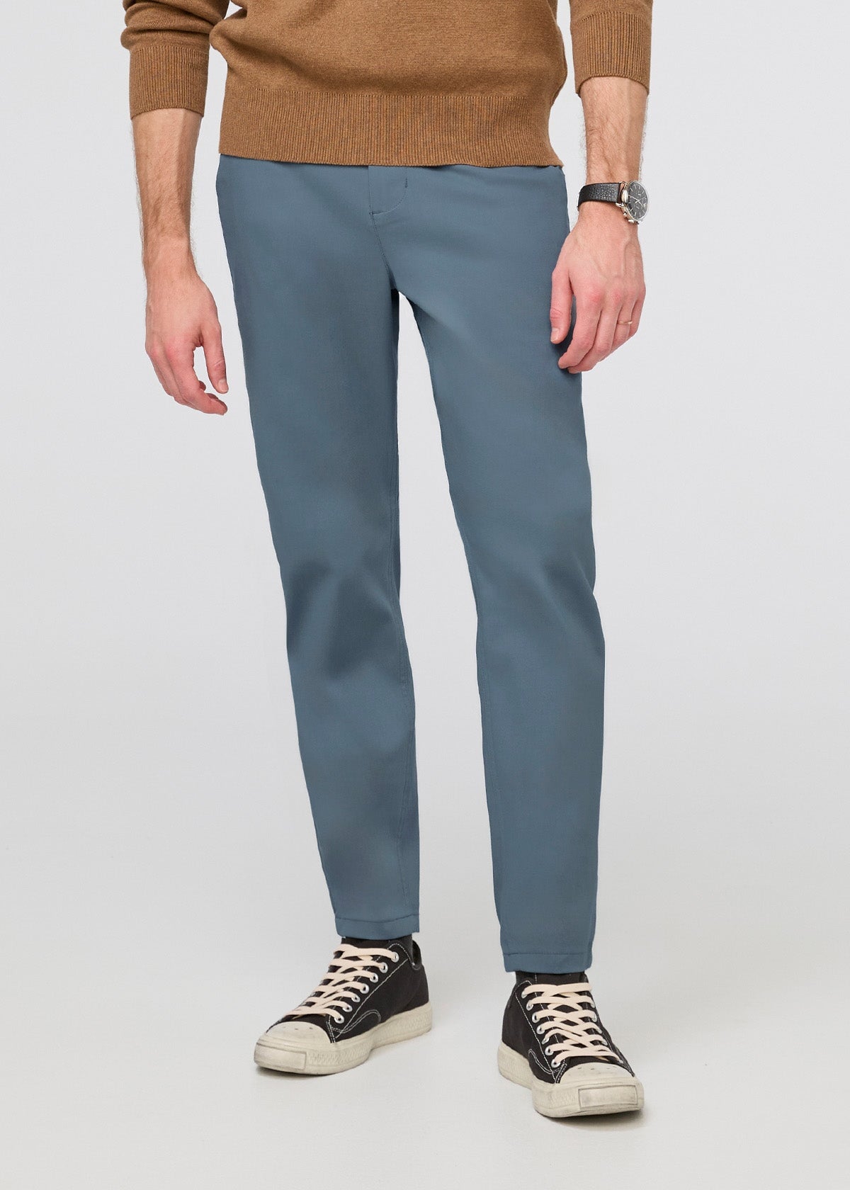 Organic Cotton Men's Chinos in Light Blue | Hawes & Curtis