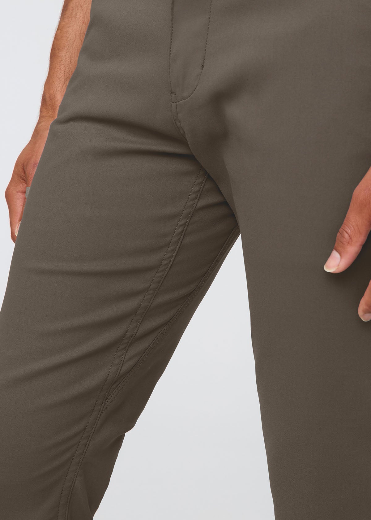 Men's Thyme Slim Straight Fit Stretch Trouser Gusset