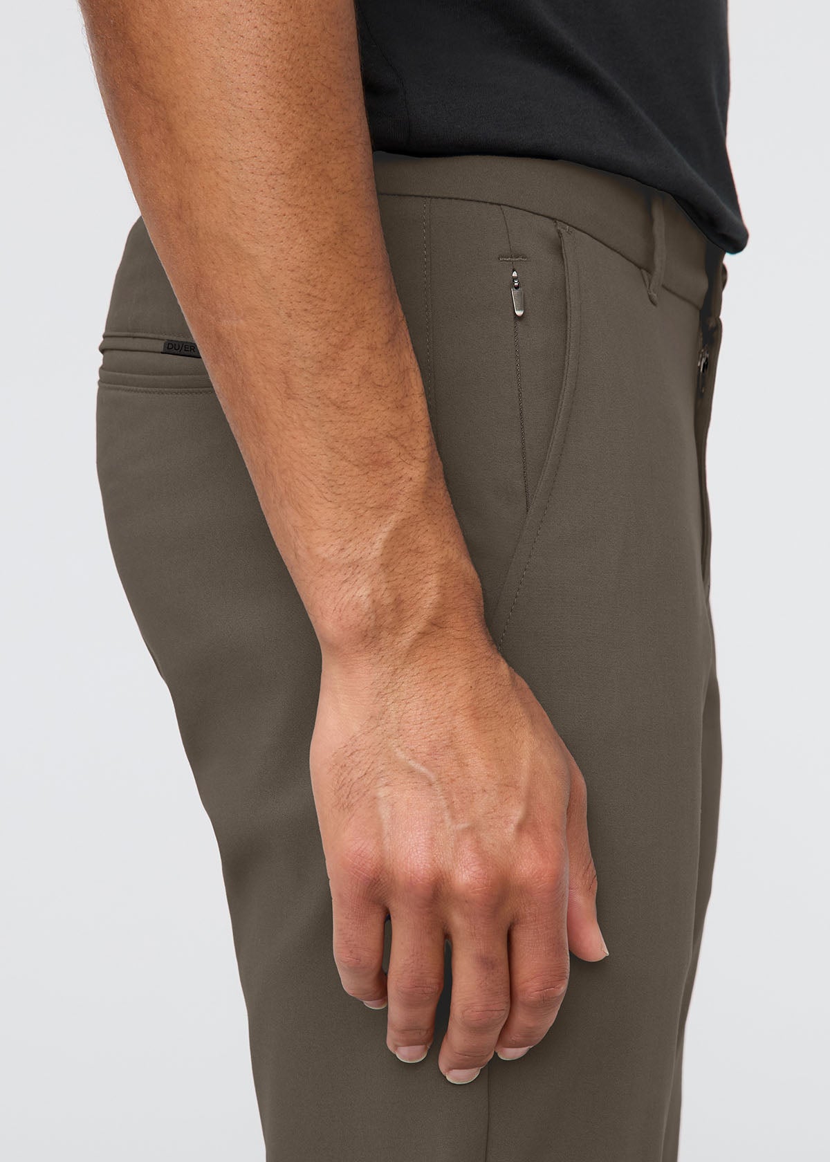 Men's Thyme Slim Straight Fit Stretch Trouser Side Detail