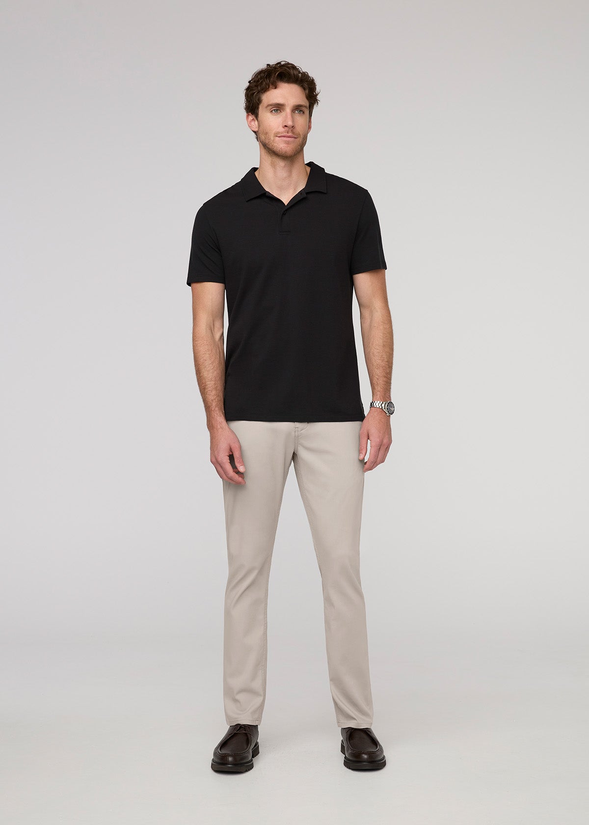 Men's Stone Slim Straight Fit Stretch Trouser Full Body