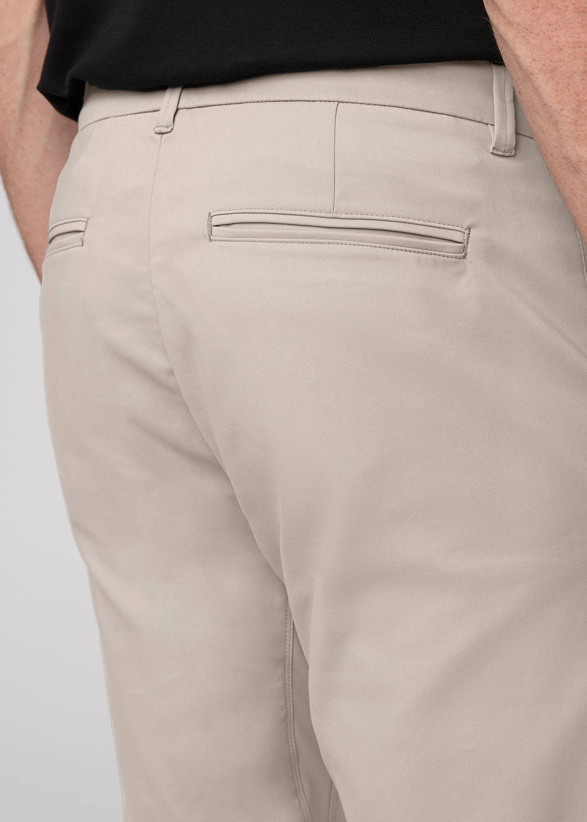 Men's Stone Slim Straight Fit Stretch Trouser Back Detail