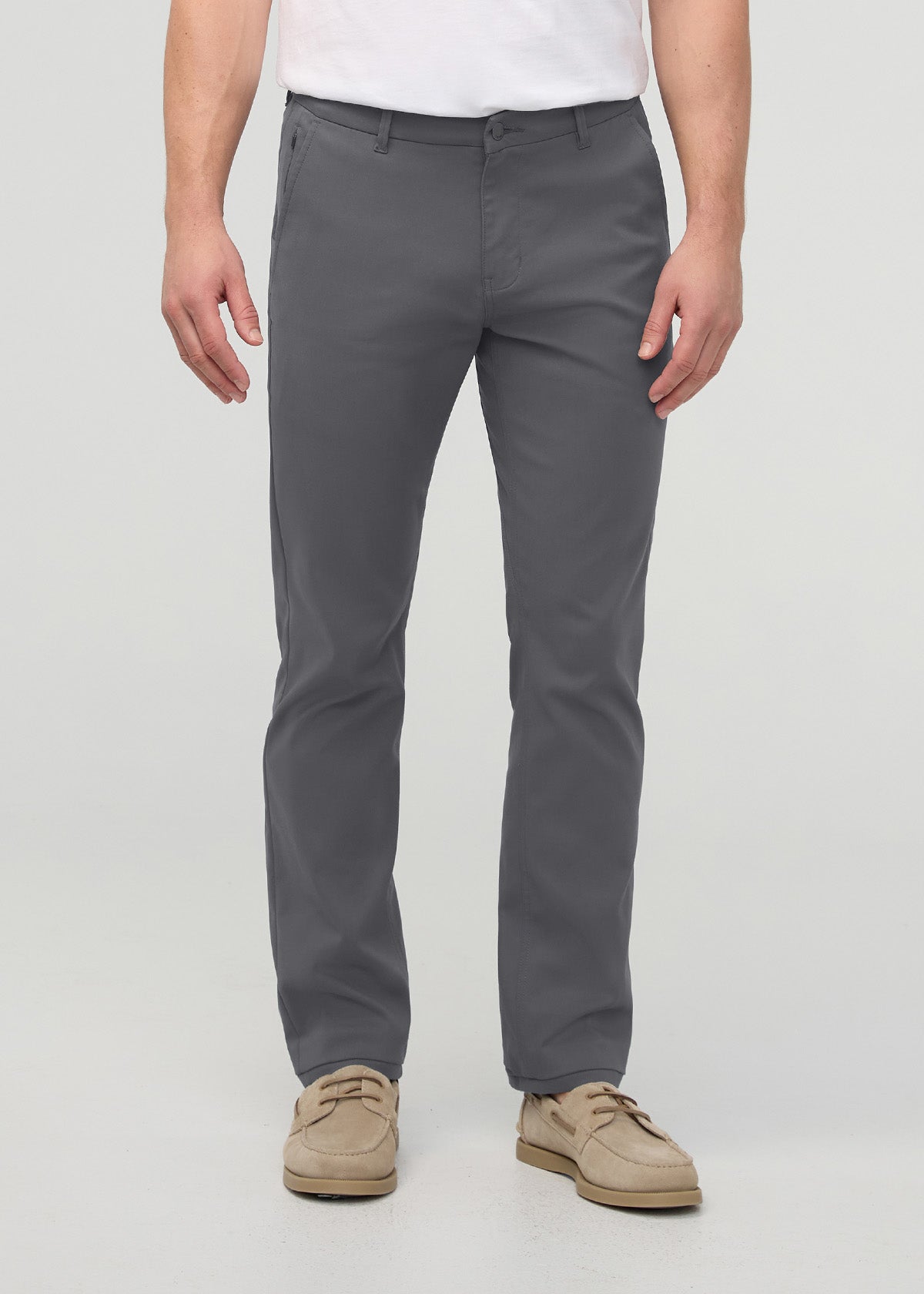 NuStretch Slim Straight Trouser - River Rock