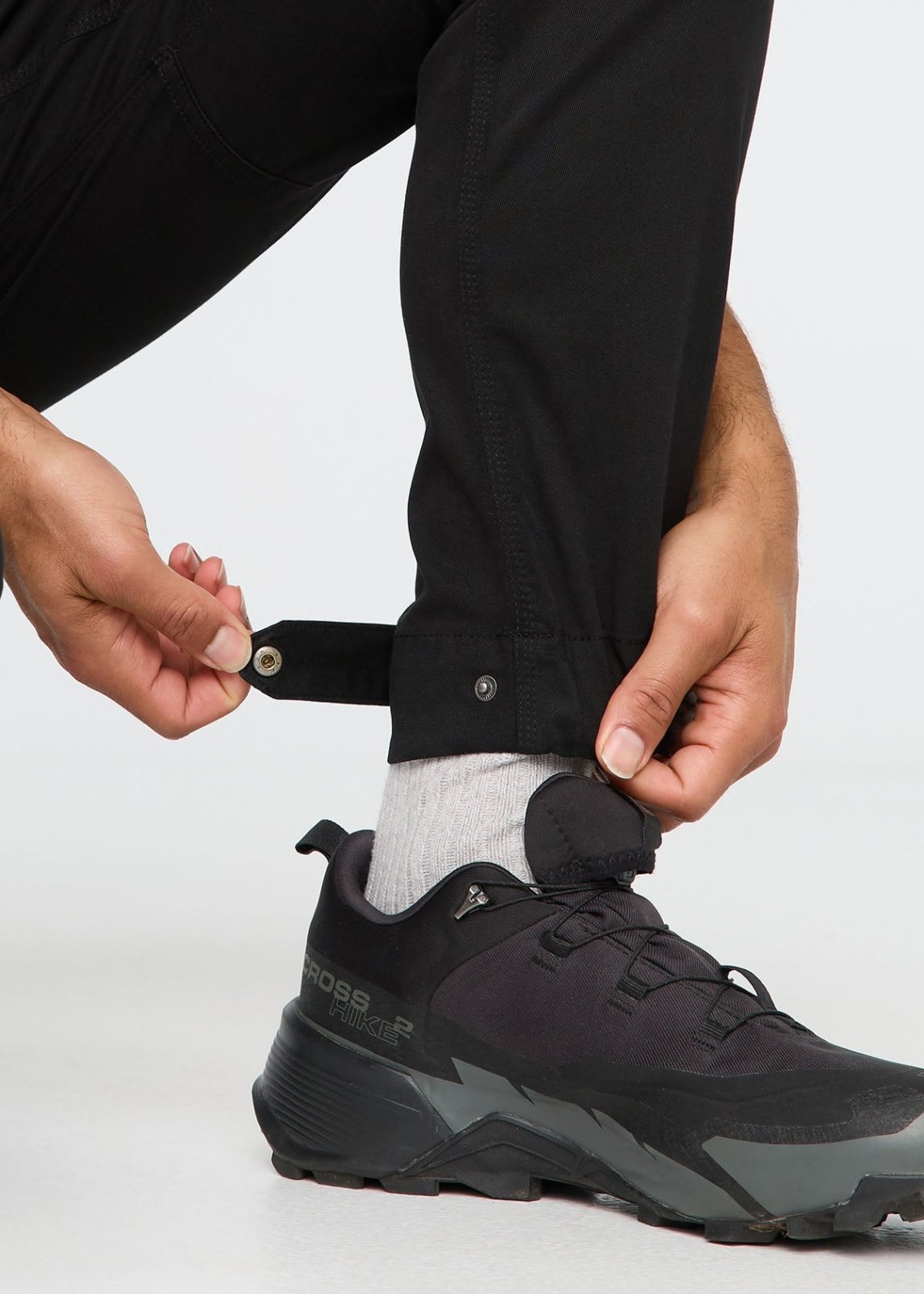 mens black athletic waterproof pant adjustable cuff