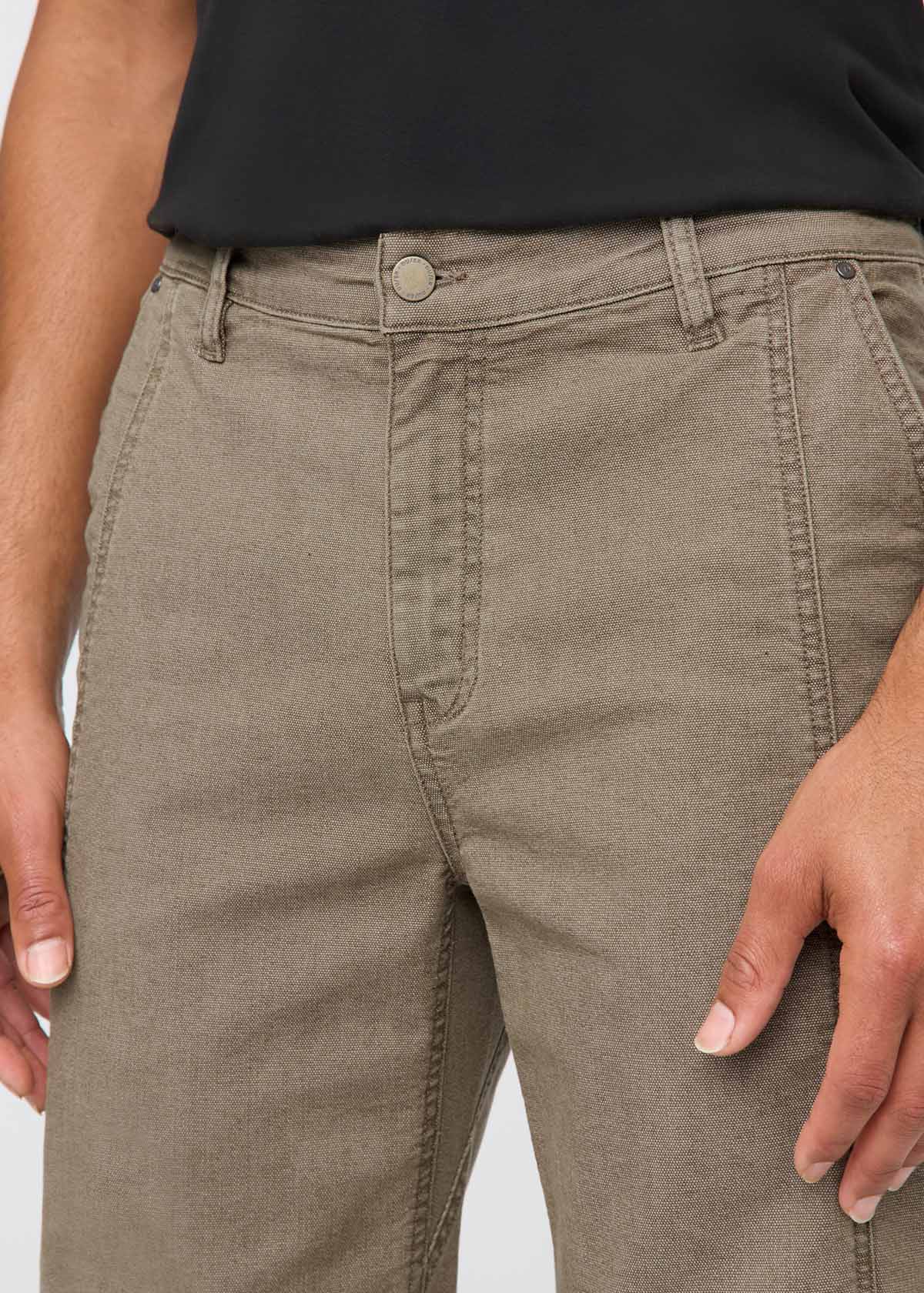 mens teak 7 pocket stretch canvas pants front waistband