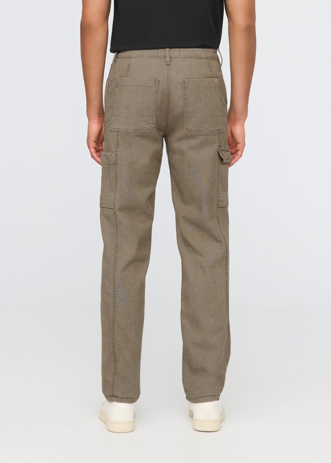 mens teak 7 pocket stretch canvas pants back