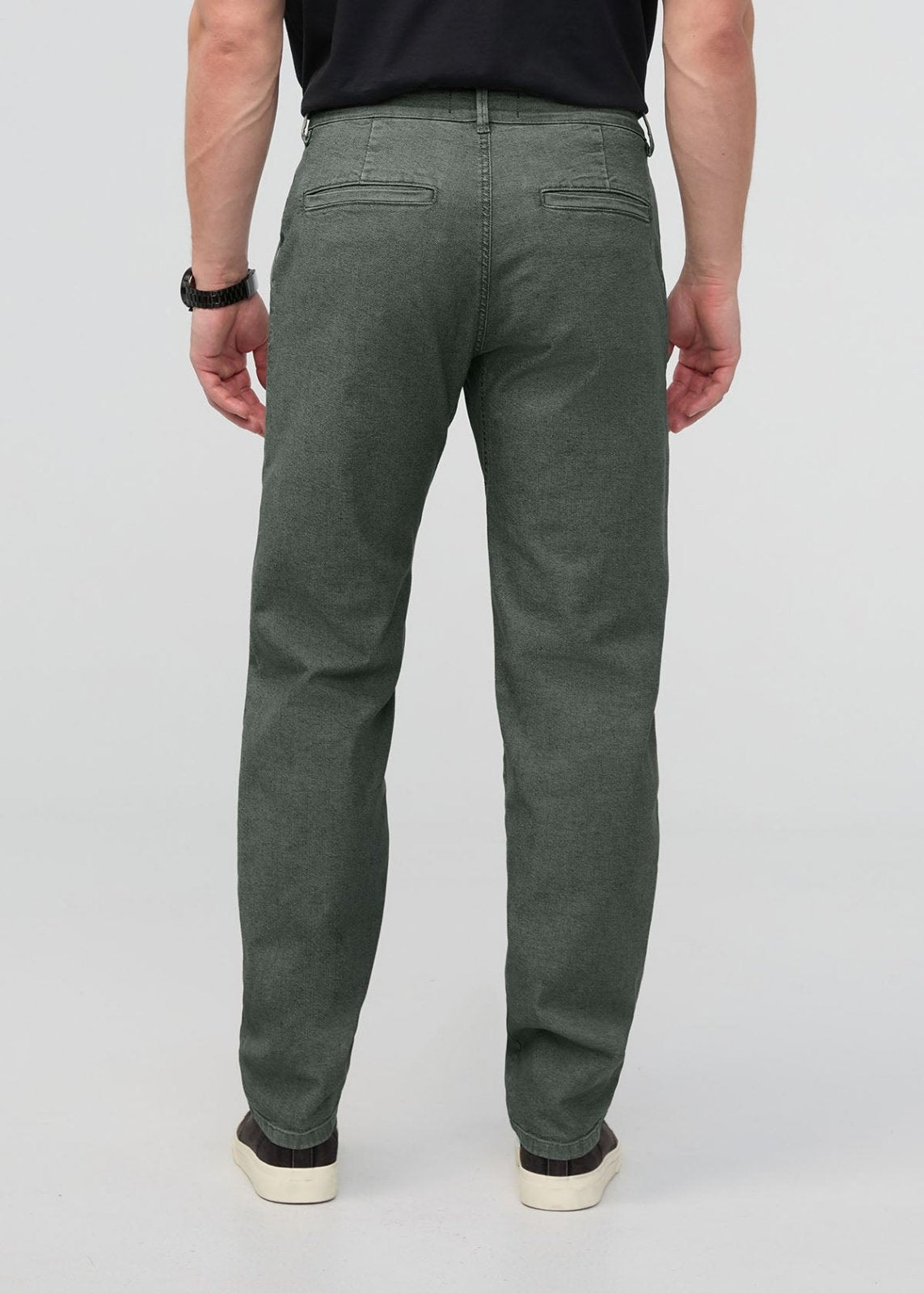 Men's Black Spruce Stretch Canvas Relaxed Straight Chino back
