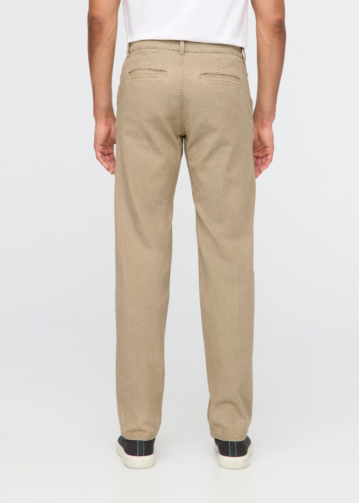 Men's Light Brown Stretch Canvas Relaxed Straight Chino Back