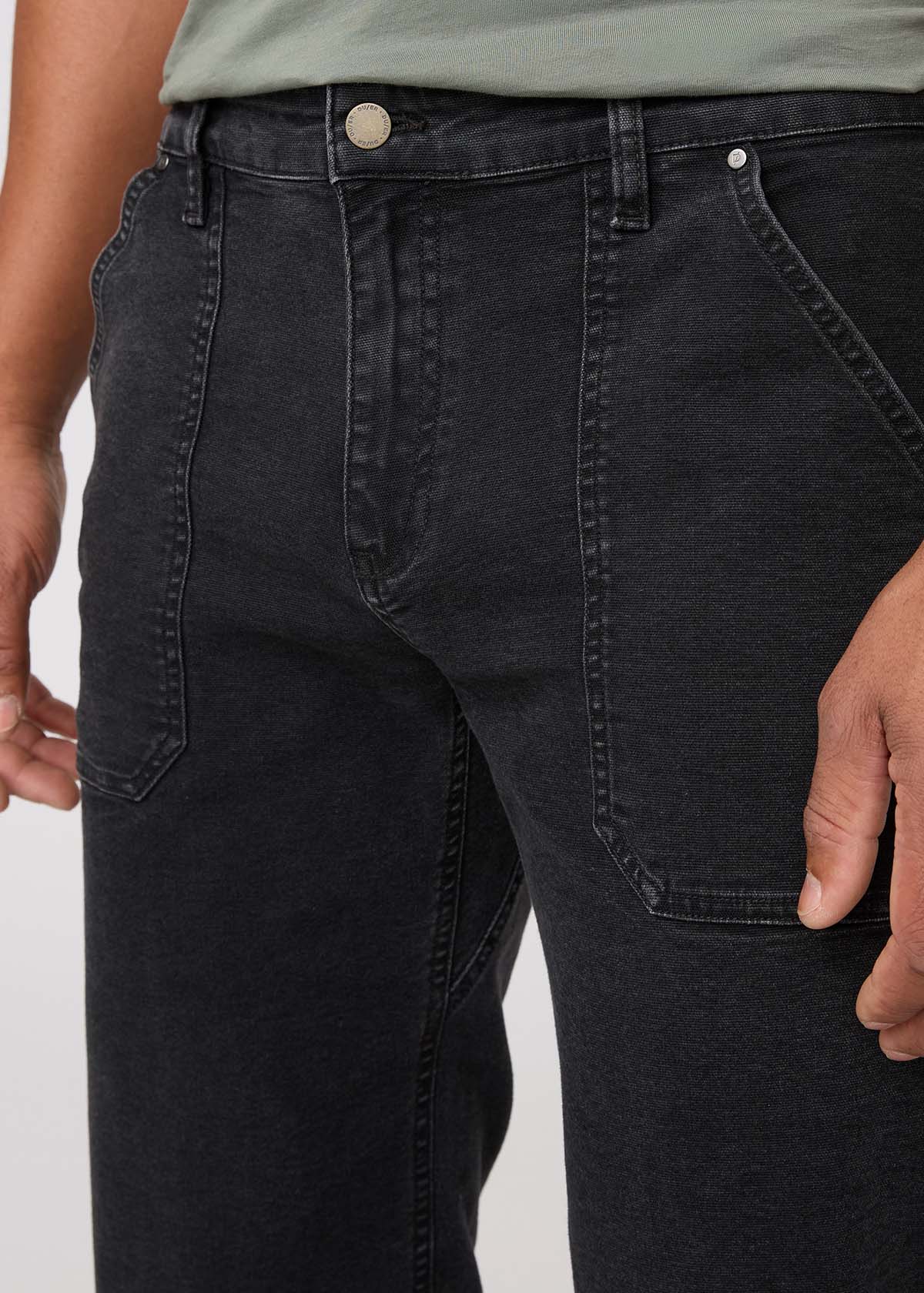 Men's Black Stretch Canvas Utility Pant Waist