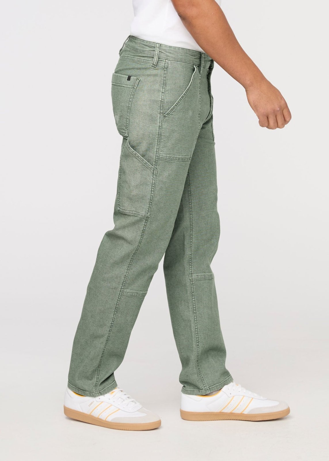 Men's Green Stretch Canvas Utility Pant Side