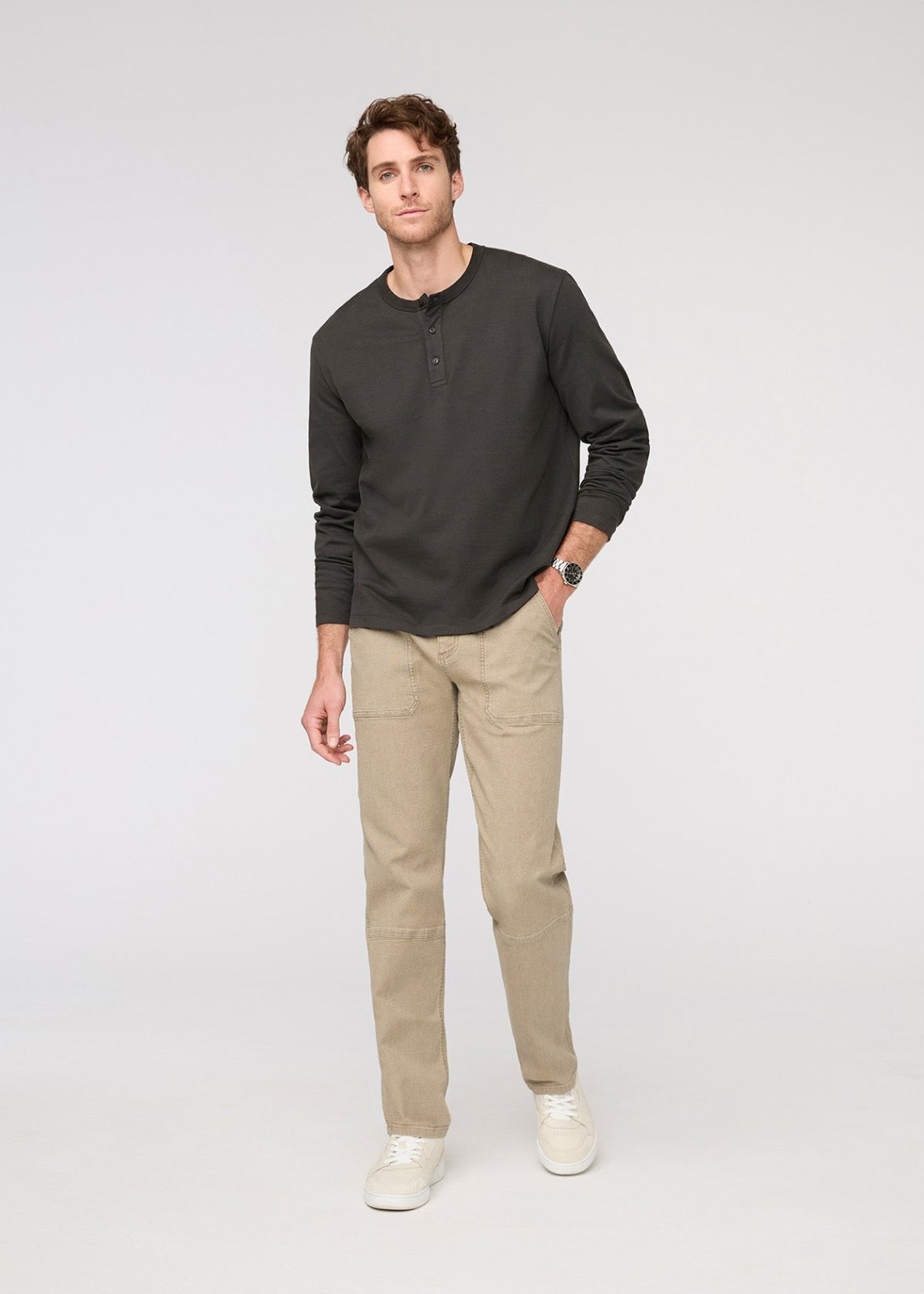 Men's Tan Stretch Canvas Utility Pant Full Body