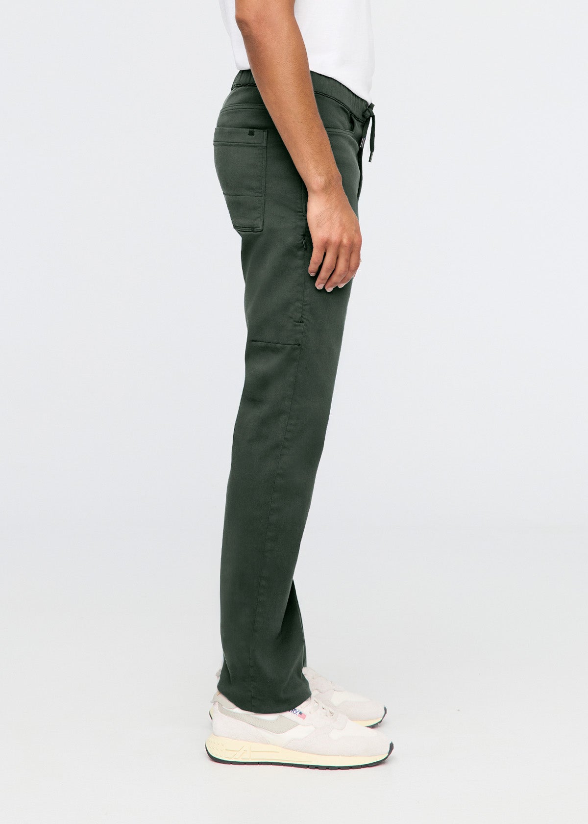 mens green pull on dress sweatpant side