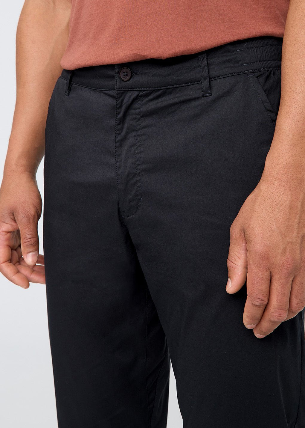 Men's Black Lightweight Summer Travel Pants