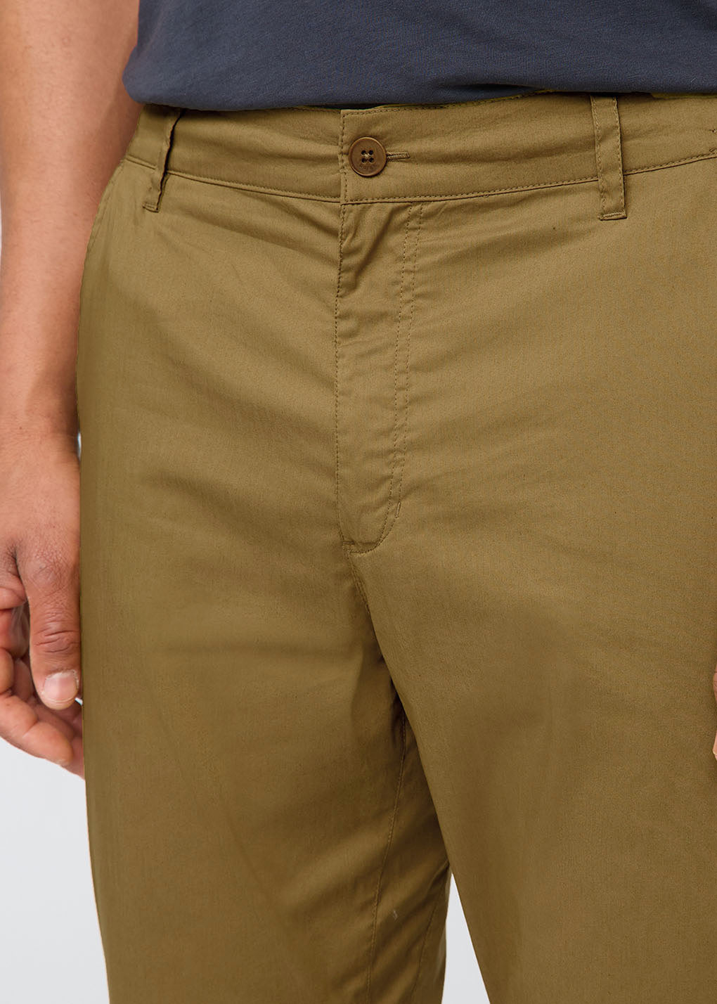 mens brown lightweight summer travel pants front waistband