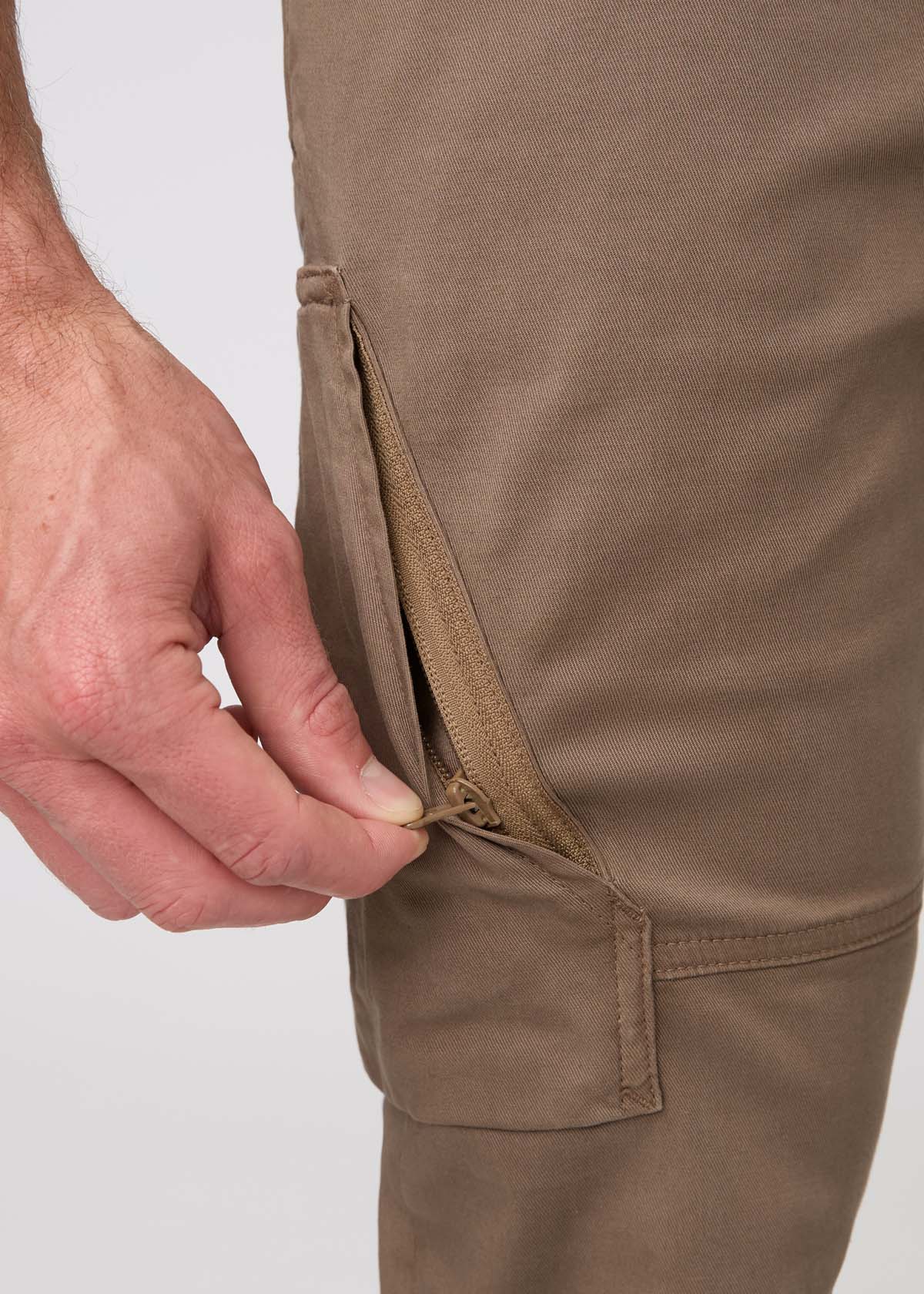 Men's Warm Sand Athletic Water Resistant Pant Pocket Detail