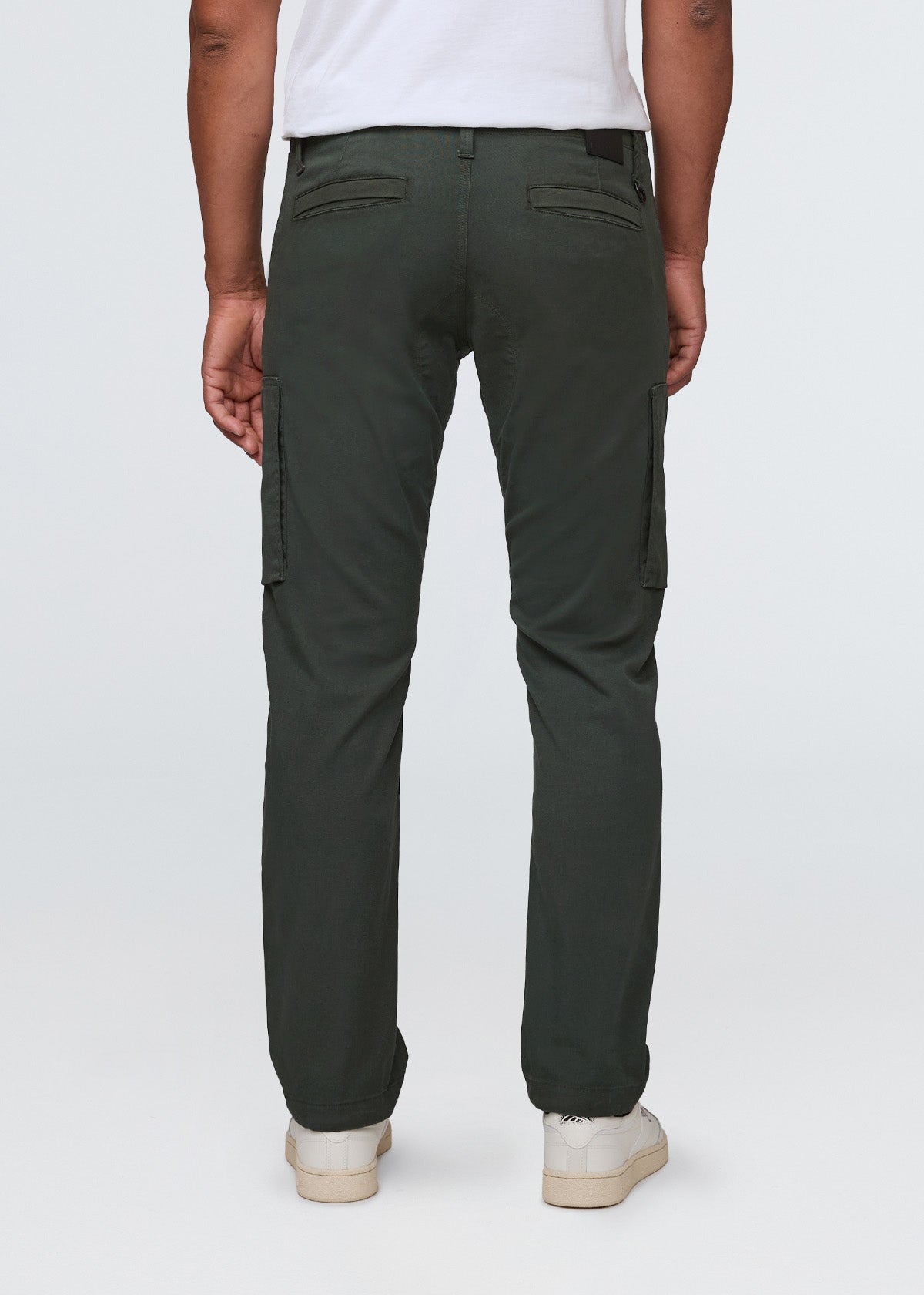 mens relaxed dark green water resistant cargo pant back