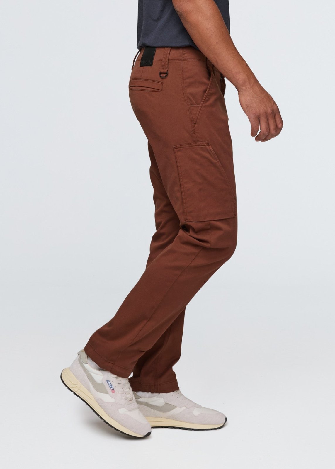 mens relaxed warm brown water resistant cargo pant side