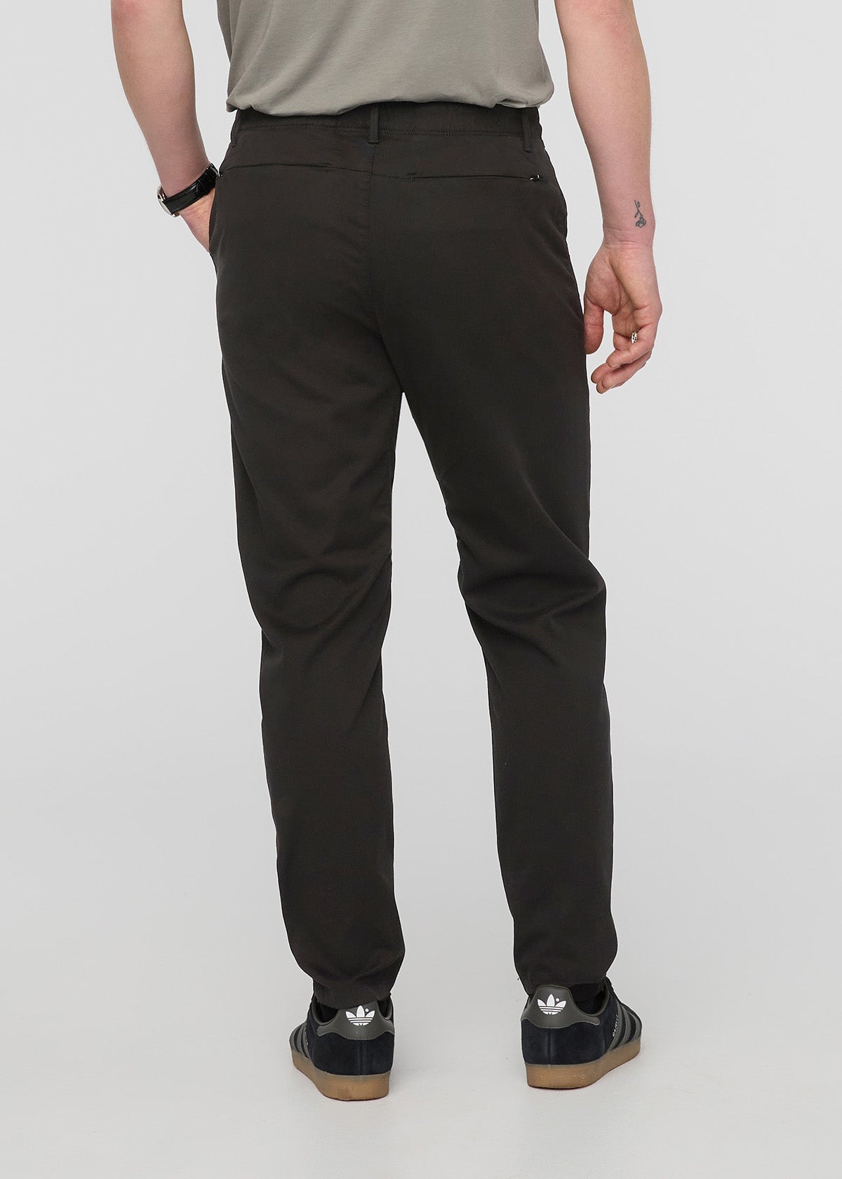 Men's Stretch Black Chino Trouser