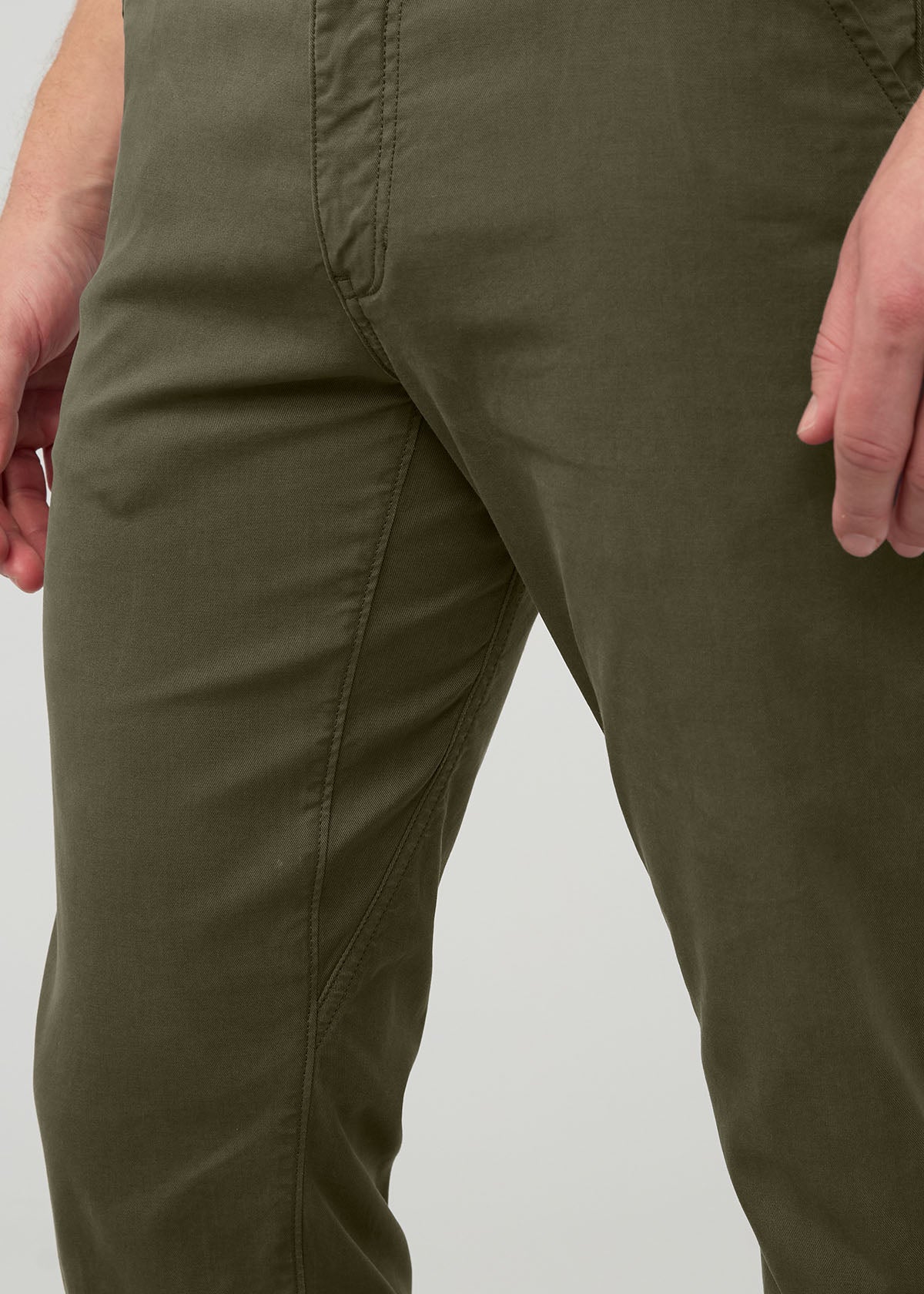 Men's Loden Green Traveller Pant front gusset