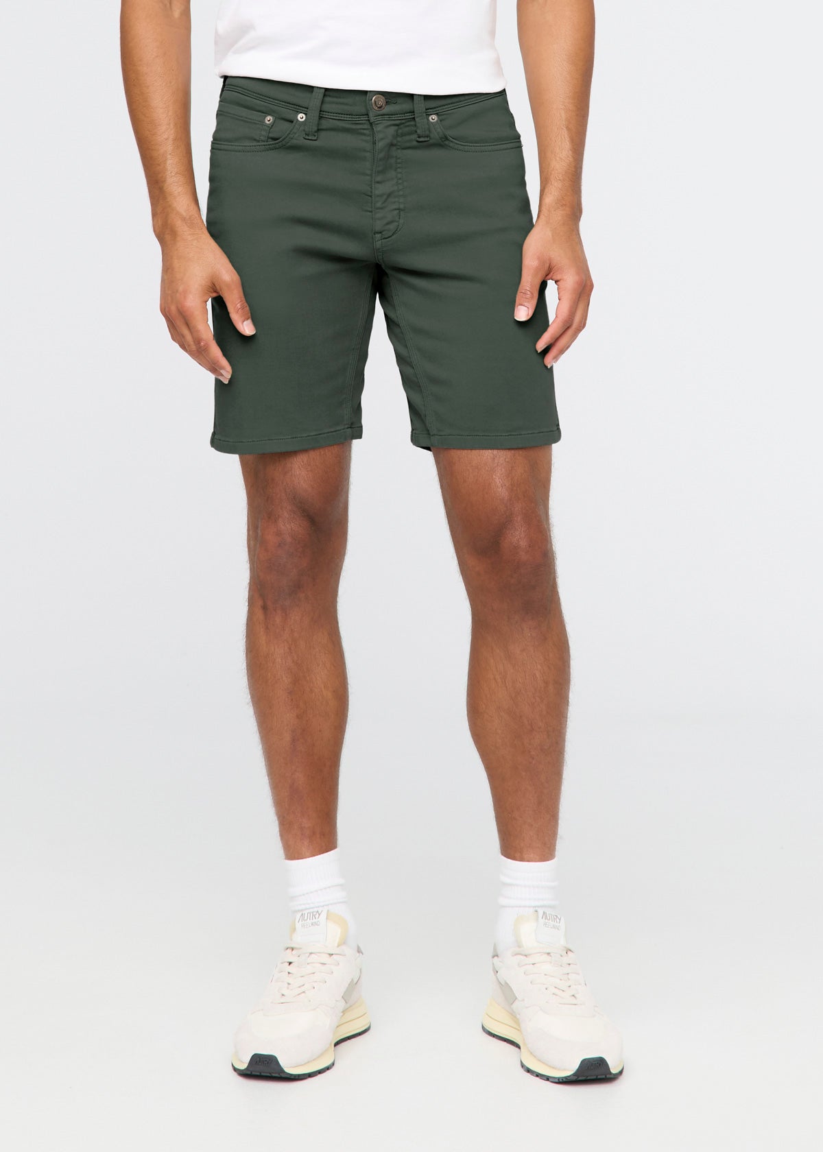 mens peat slim fit performance shorts front