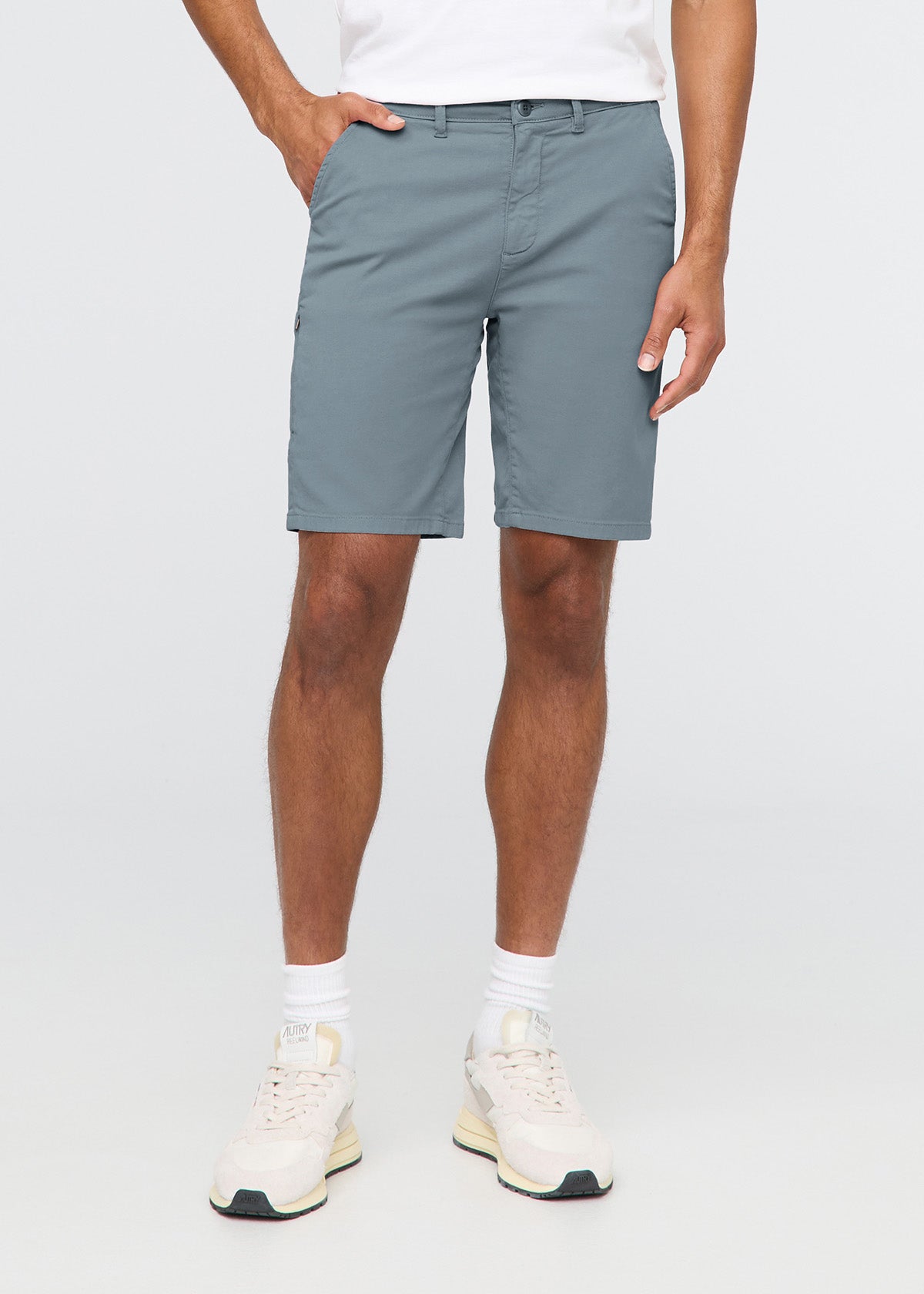 Men's Blue Lightweight Shorts Slim Fit front 