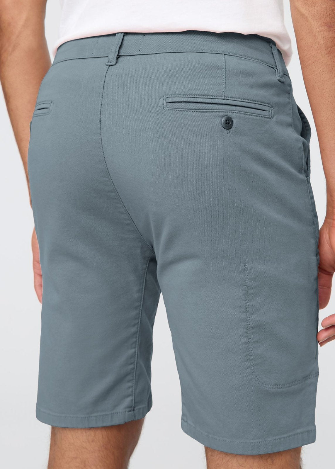 Men's Blue Lightweight Shorts Slim Fit back waistband detail