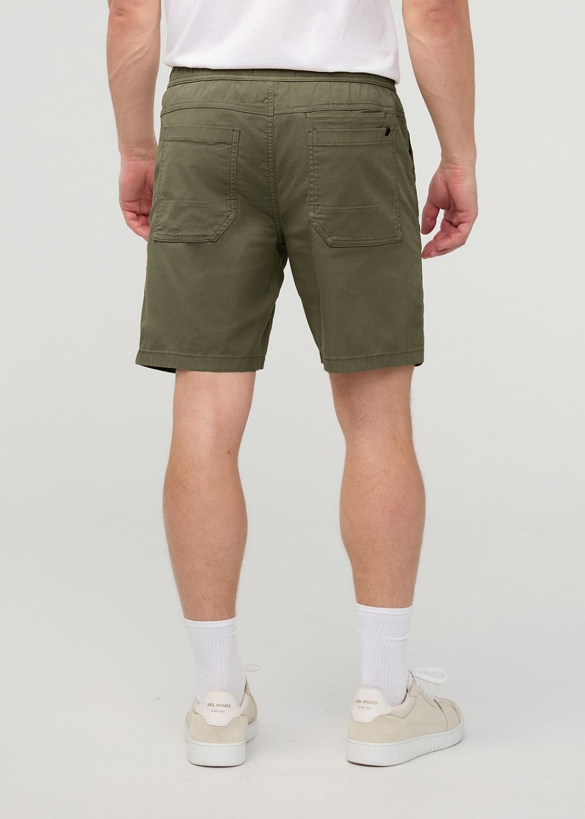 Men’s Loden Green Stretch Travel Shorts back pocket