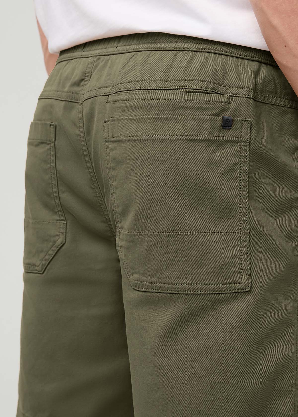 Men’s Loden Green Stretch Travel Shorts back pocket