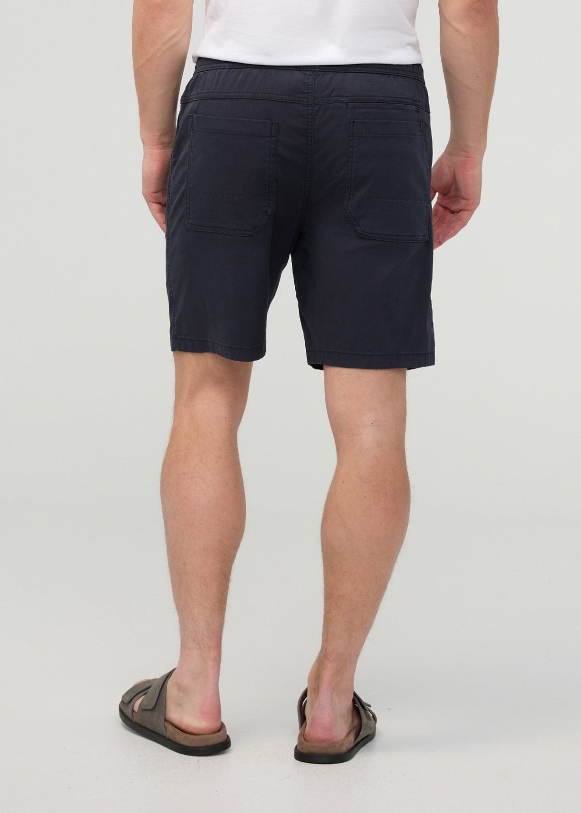 Men’s Navy Stretch Travel Shorts back