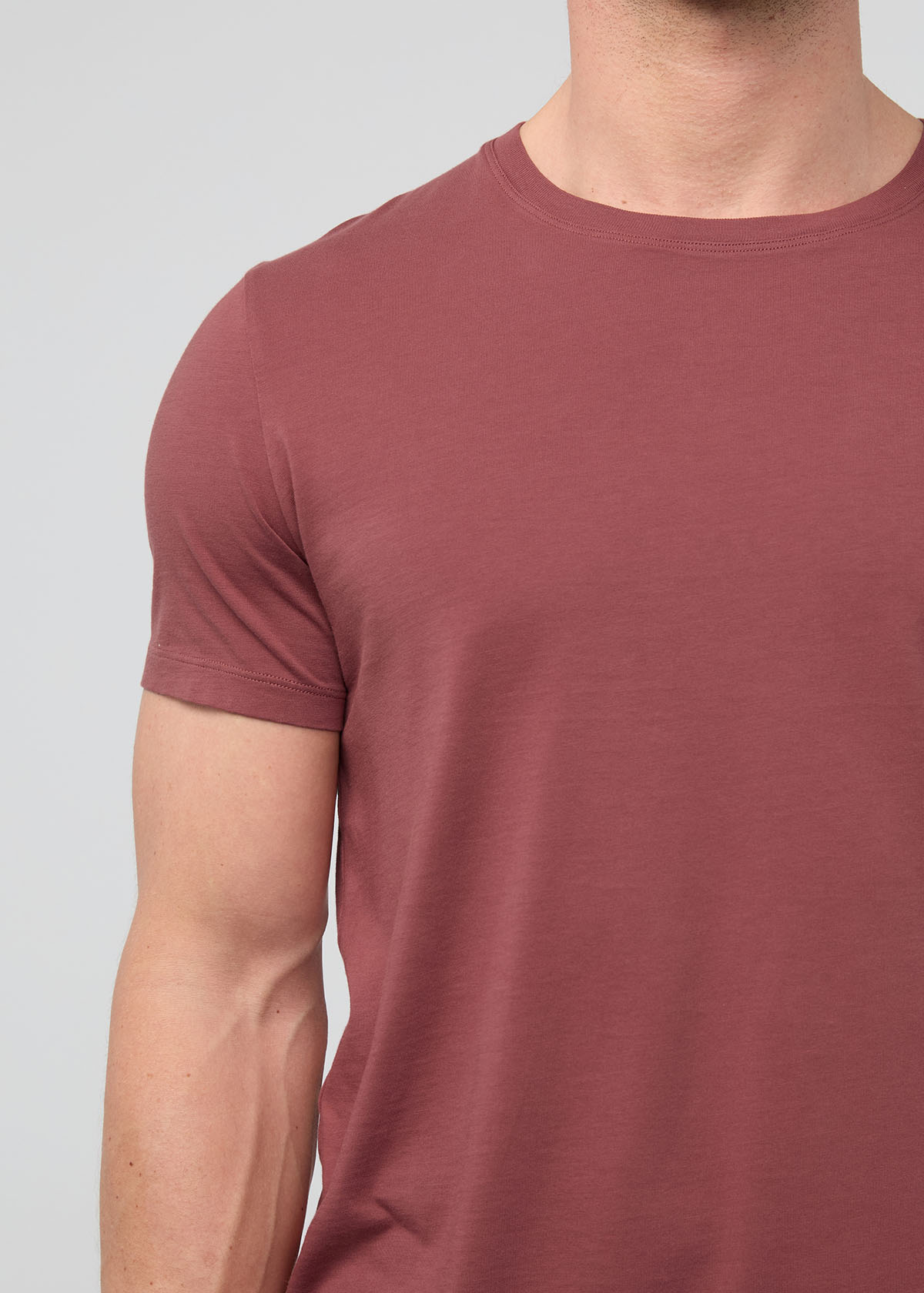 Men's 100% Pima Cotton Red Clay T-Shirt Front Detail