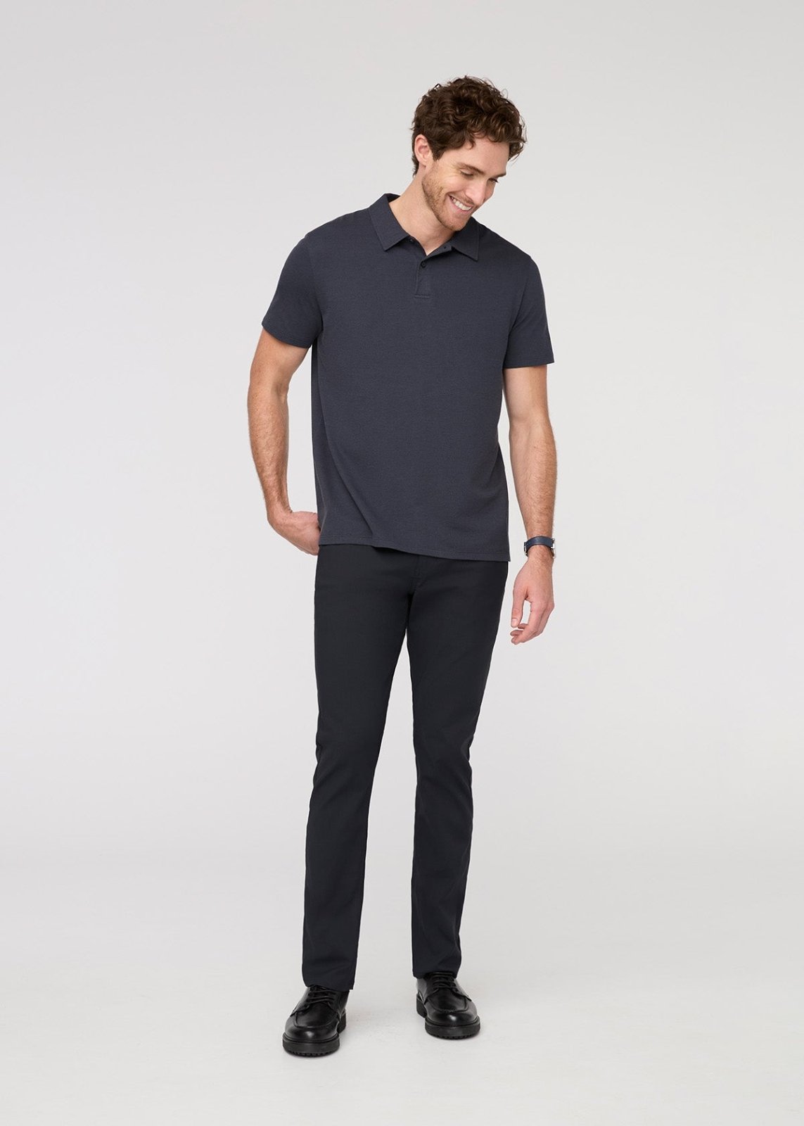 Men's Breathable Navy Polo full nody