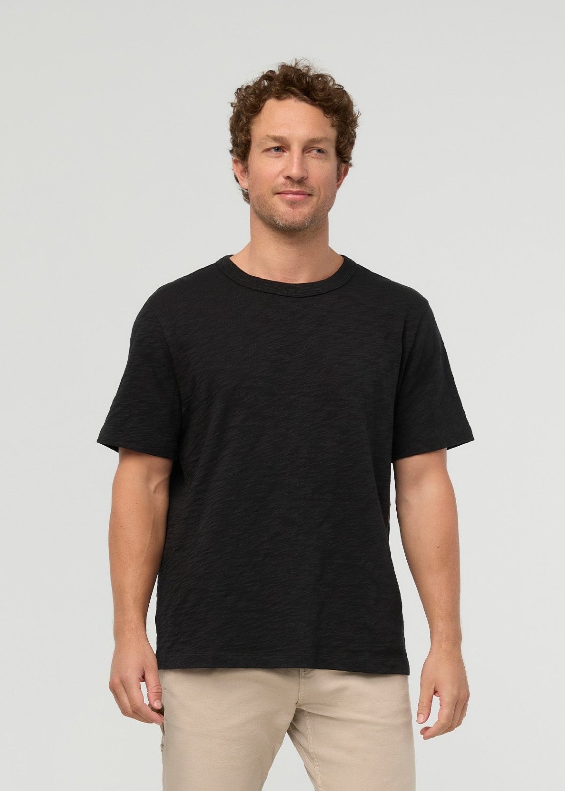 Midweight Slub Jersey Tee - Black